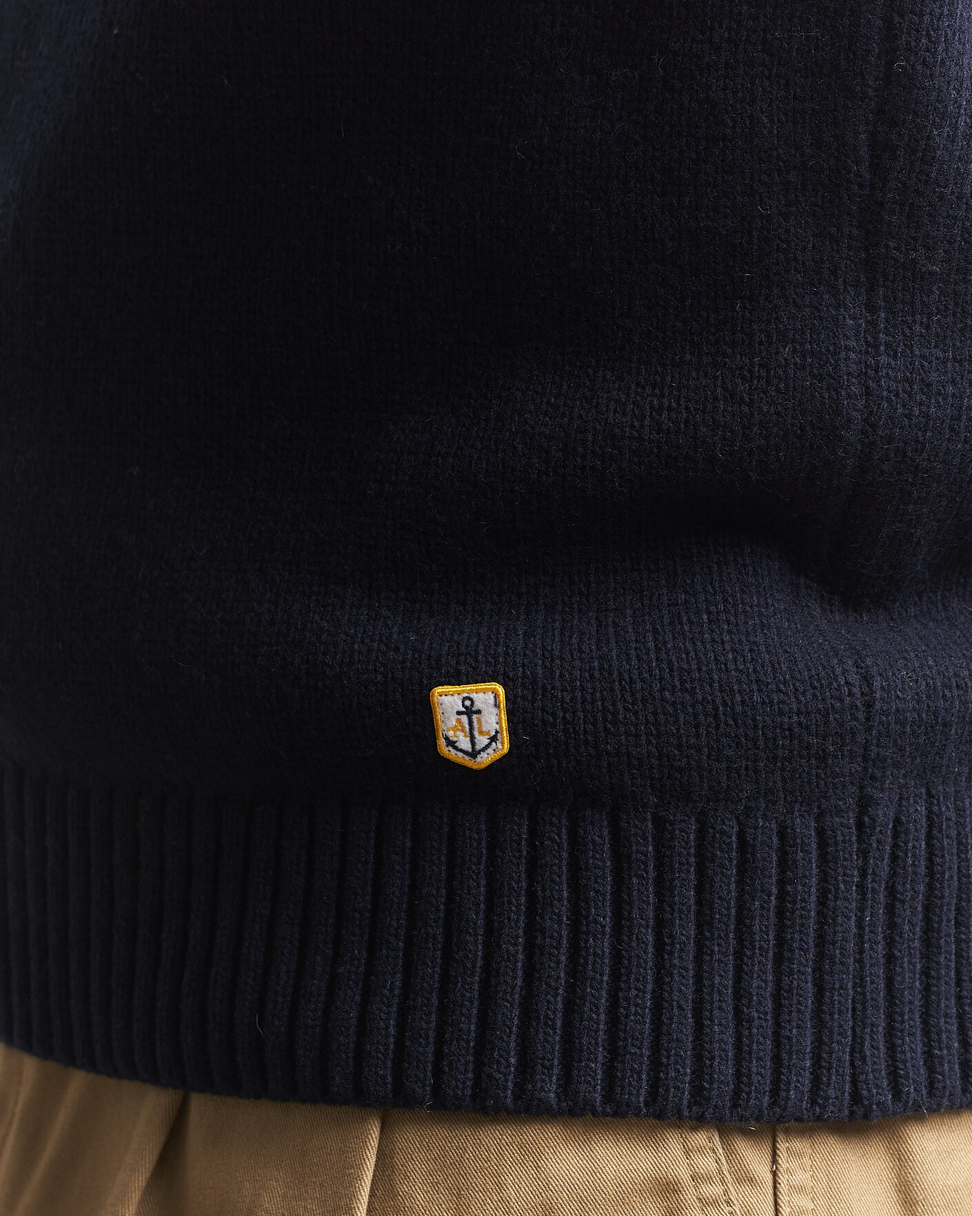 Herre | Trøjer | Armor-lux | Wool Knitted Half Zip Navy