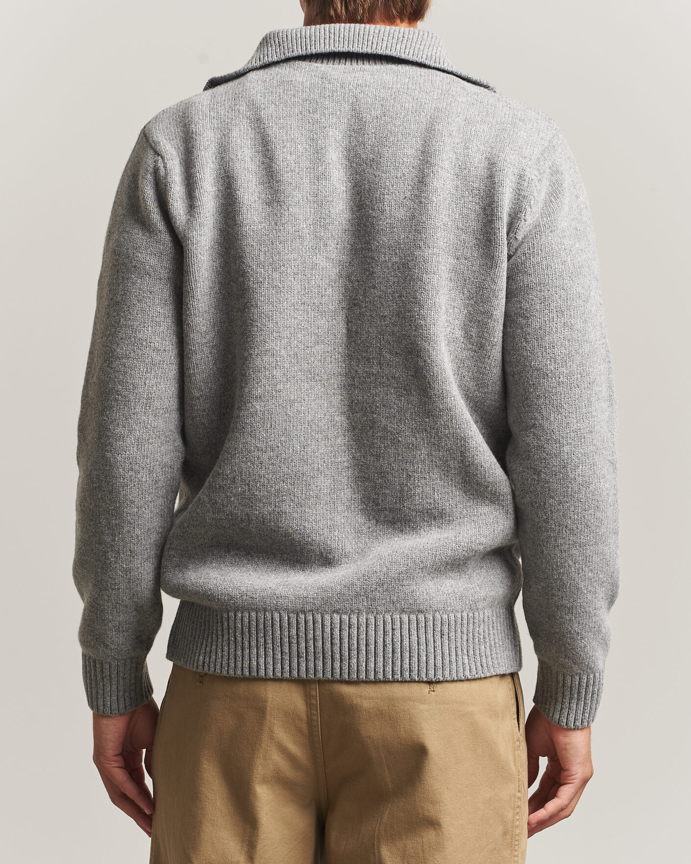 Herre | Trøjer | Armor-lux | Wool Knitted Half Zip Slate
