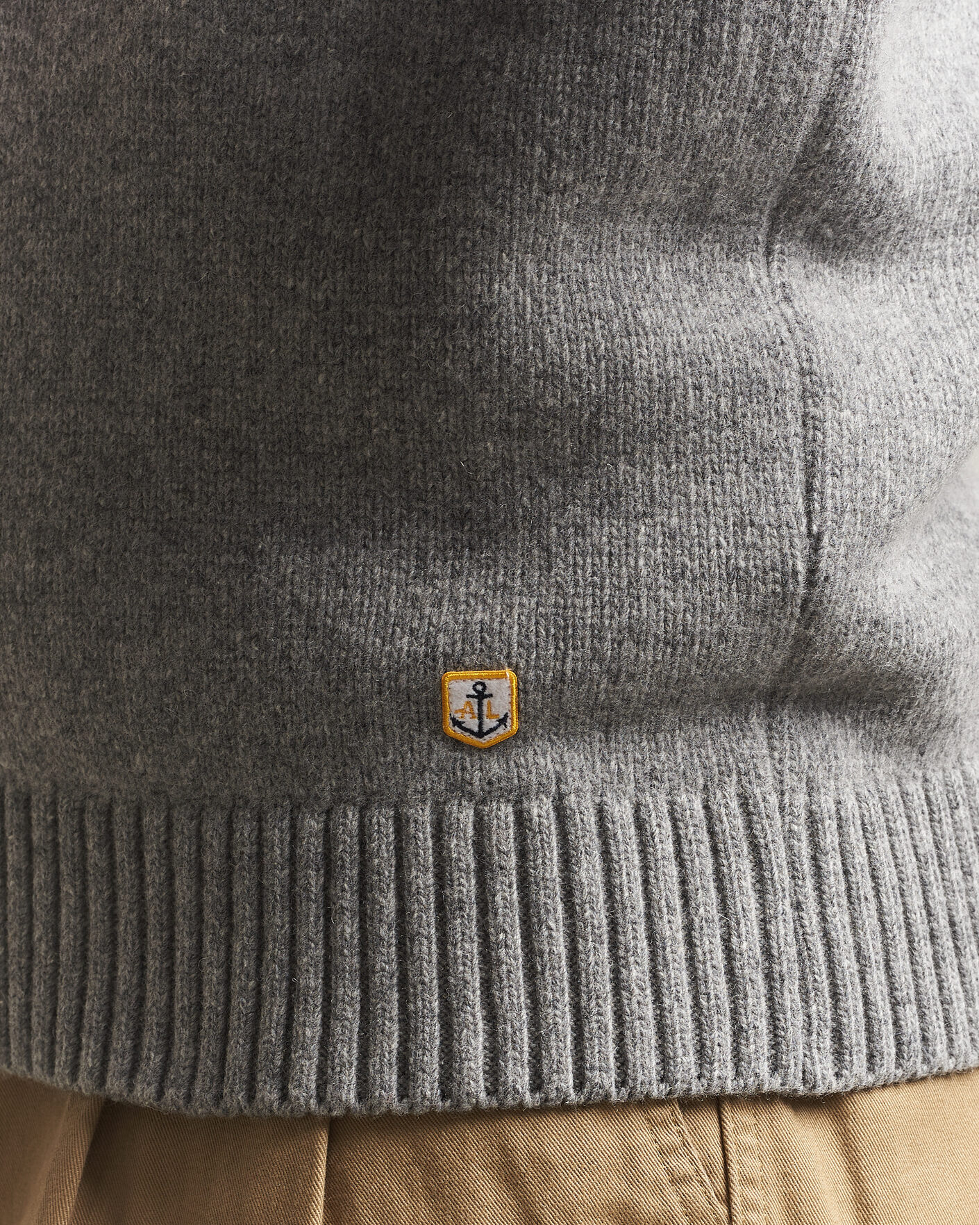 Herre | Trøjer | Armor-lux | Wool Knitted Half Zip Slate