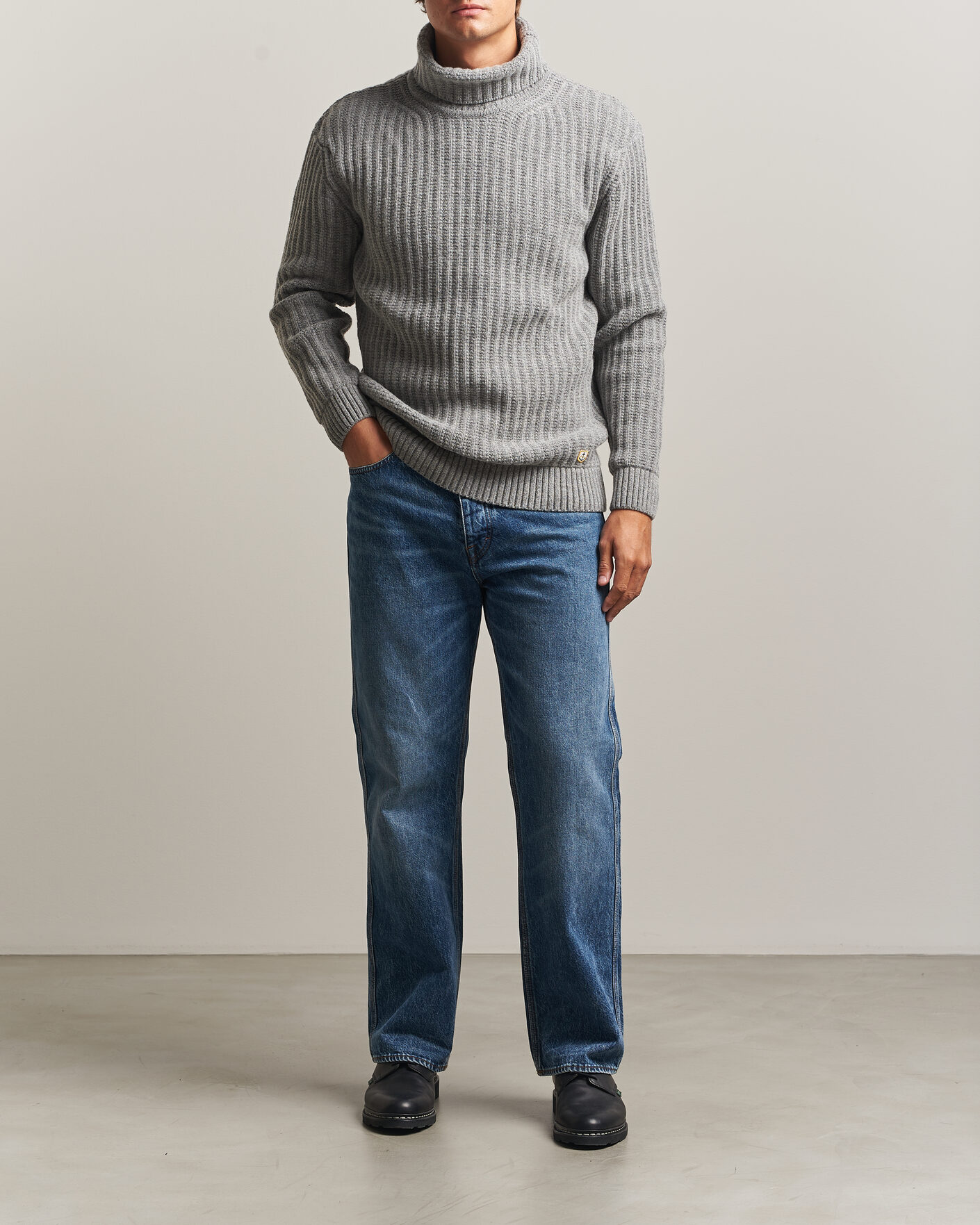 Herre | Trøjer | Armor-lux | Wool Knitted Rollneck Slate