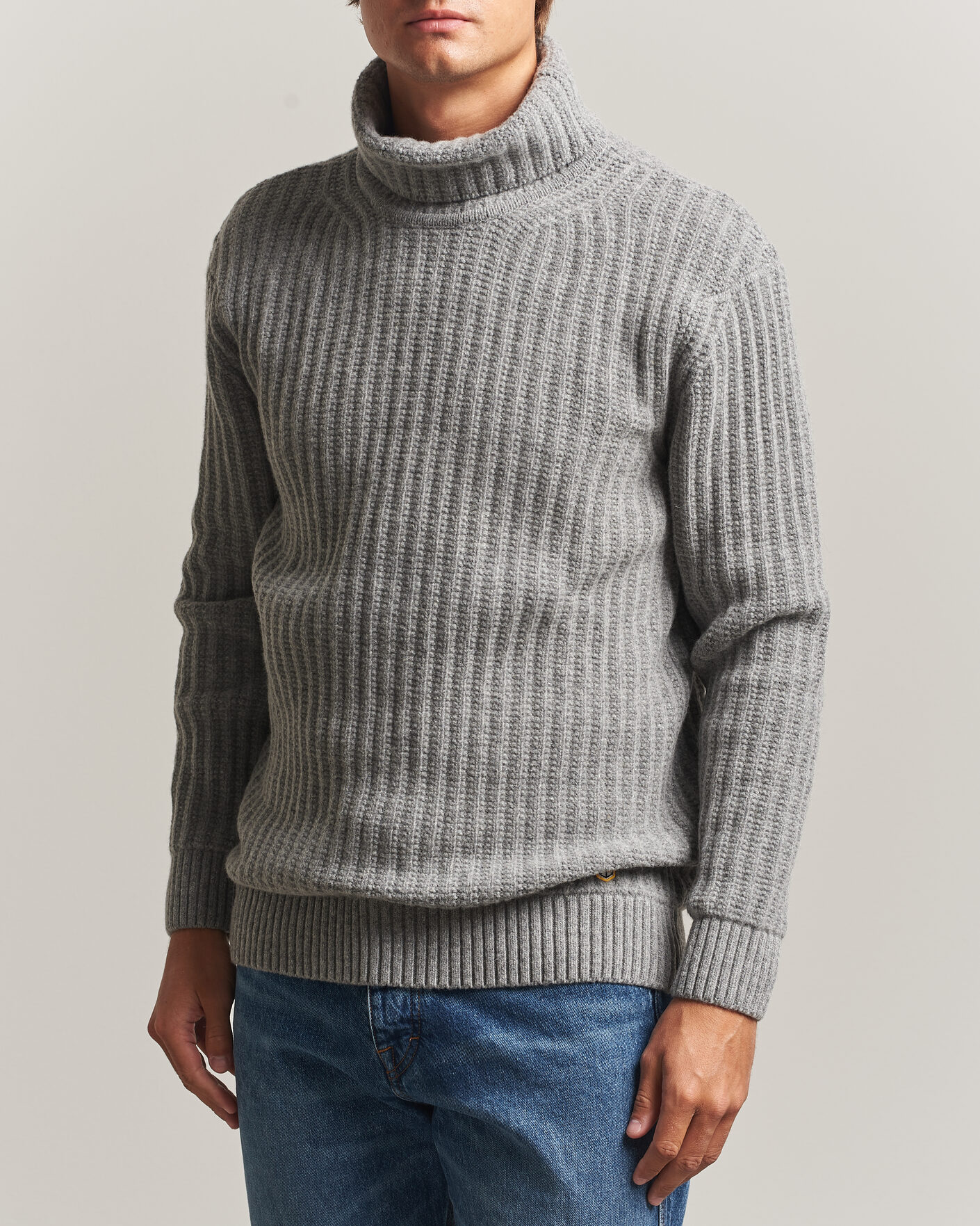 Herre | Trøjer | Armor-lux | Wool Knitted Rollneck Slate