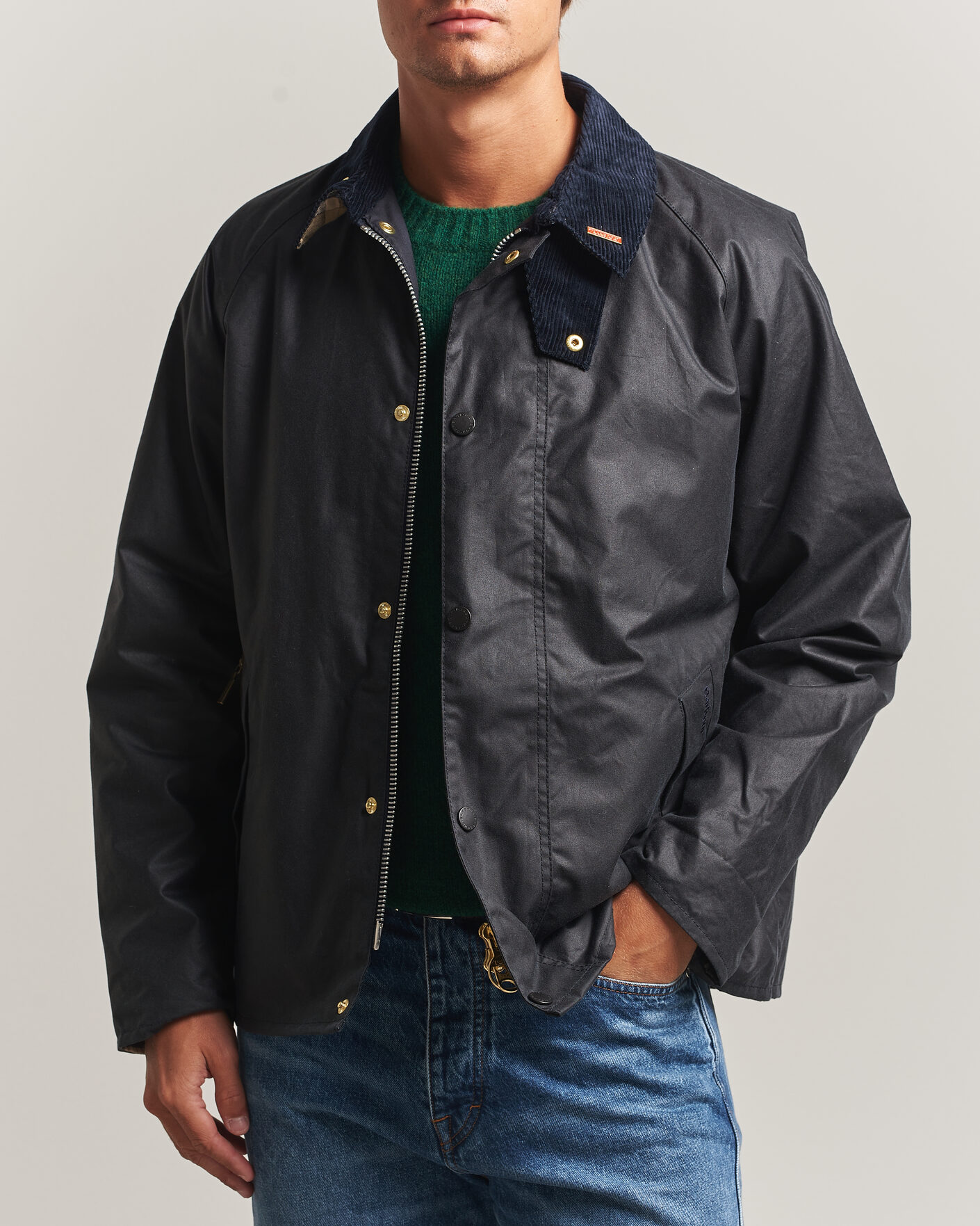 Herre | Jakker | Barbour Lifestyle | Icons Transport Wax Jacket Navy