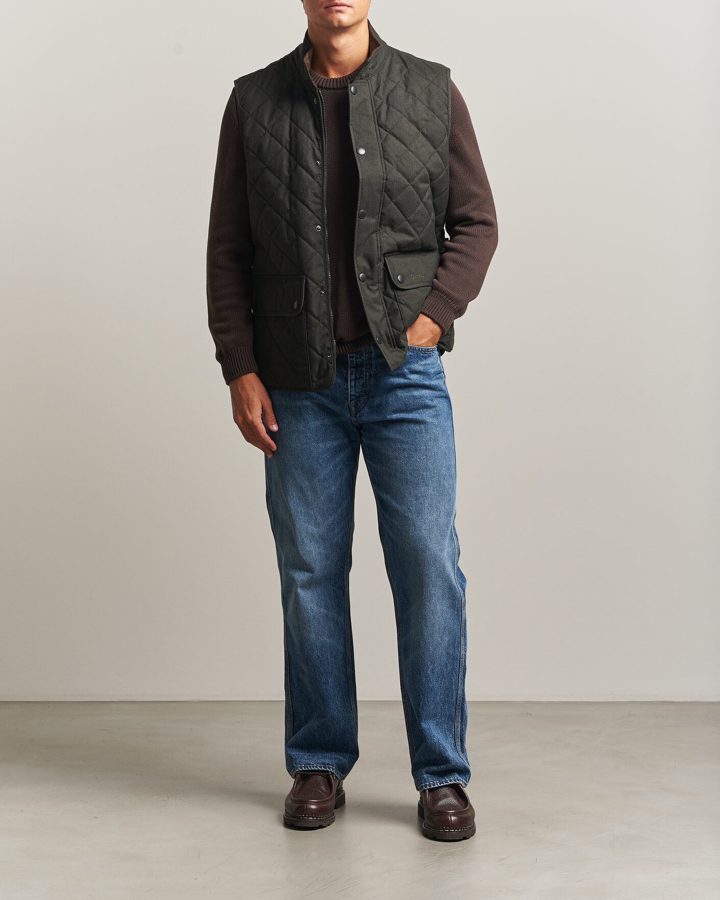 Herre | Veste | Barbour Lifestyle | Lux Lowerdale Gilet Dark Sage