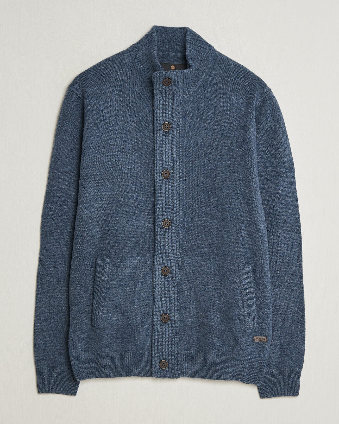 Herre | Trøjer | Barbour Lifestyle | Essential Patch Zip Through Cardigan Dark Indigo