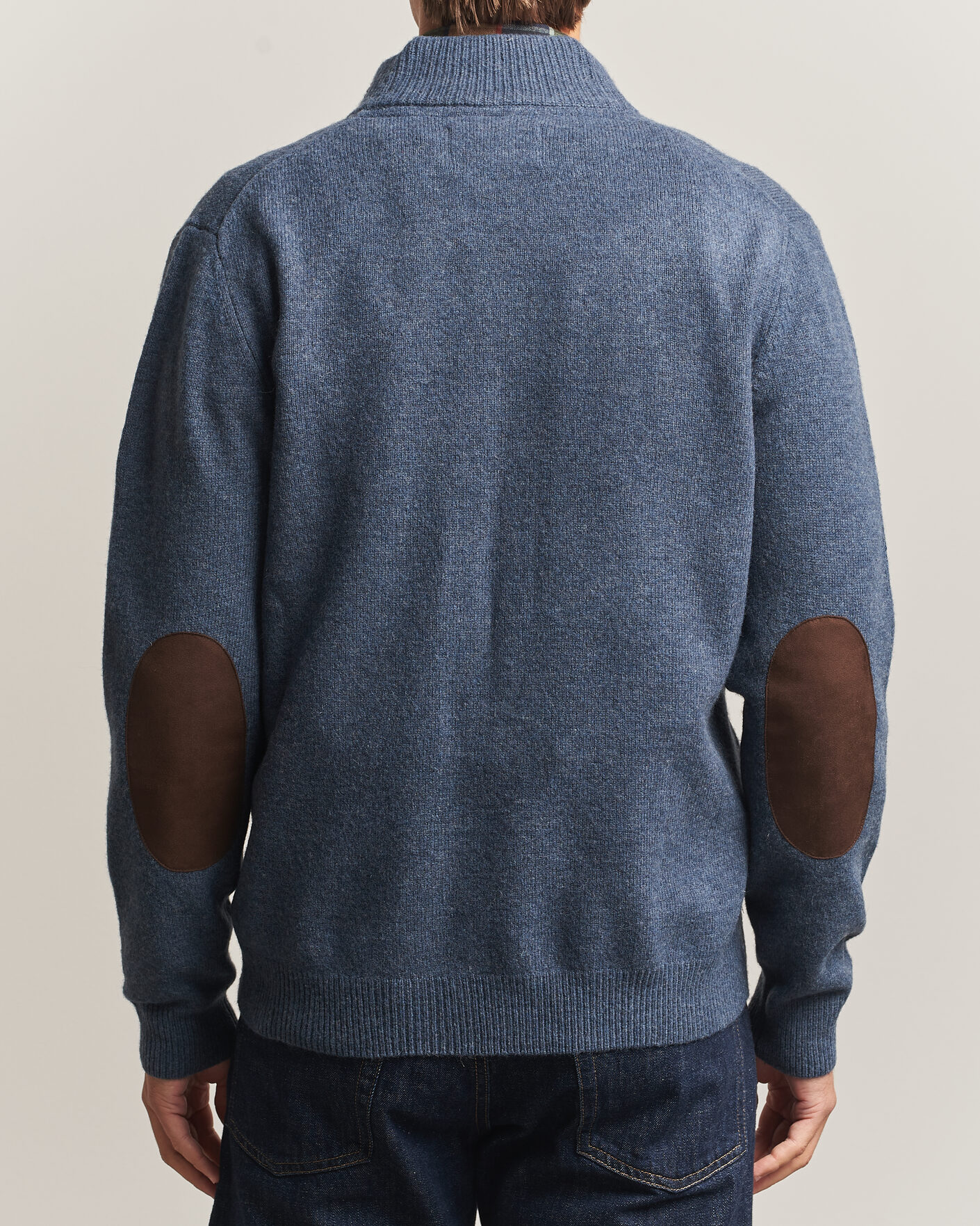 Herre | Trøjer | Barbour Lifestyle | Essential Patch Zip Through Cardigan Dark Indigo
