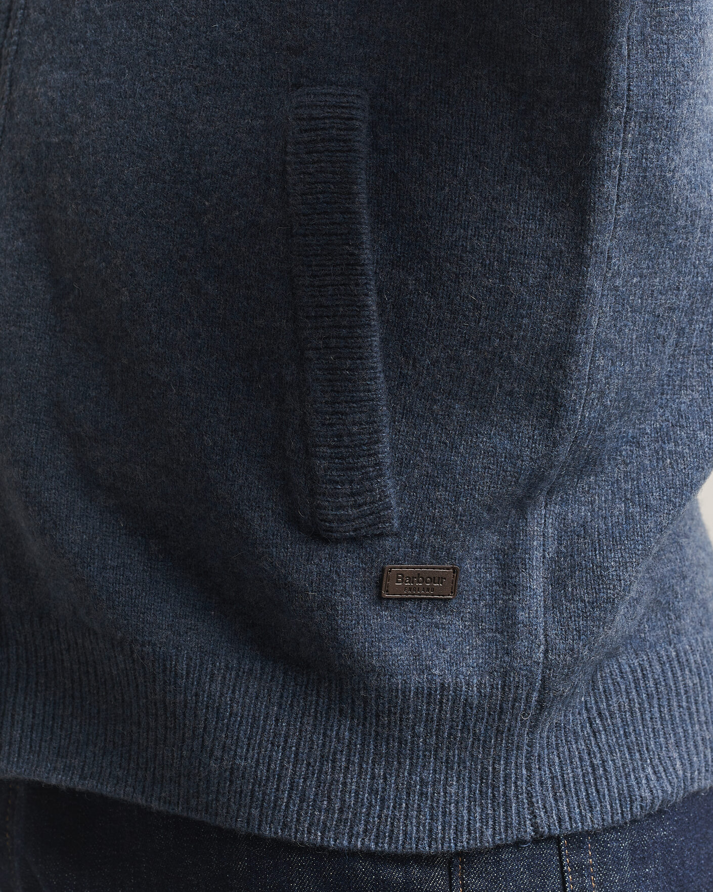 Herre | Trøjer | Barbour Lifestyle | Essential Patch Zip Through Cardigan Dark Indigo
