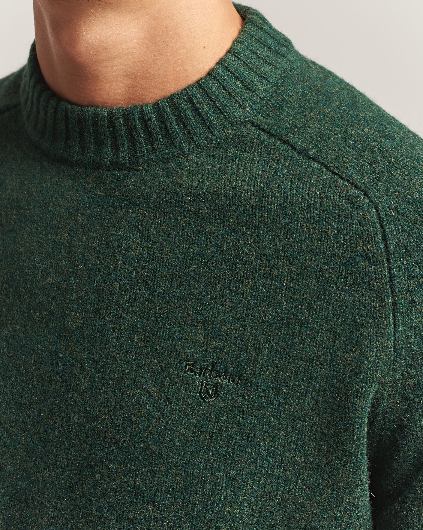 Herre | Trøjer | Barbour Lifestyle | Newtown Lambswool Crewneck Sage