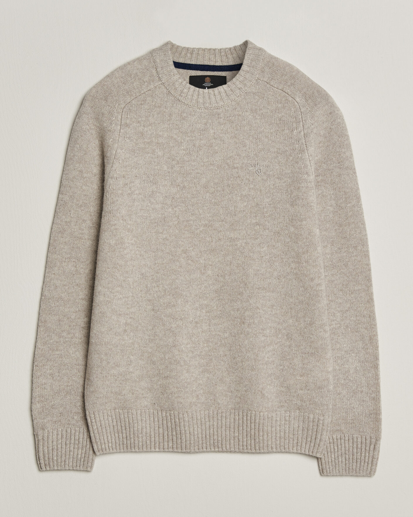 Herre | Trøjer | Barbour Lifestyle | Newtown Lambswool Crewneck Light Grey Marl