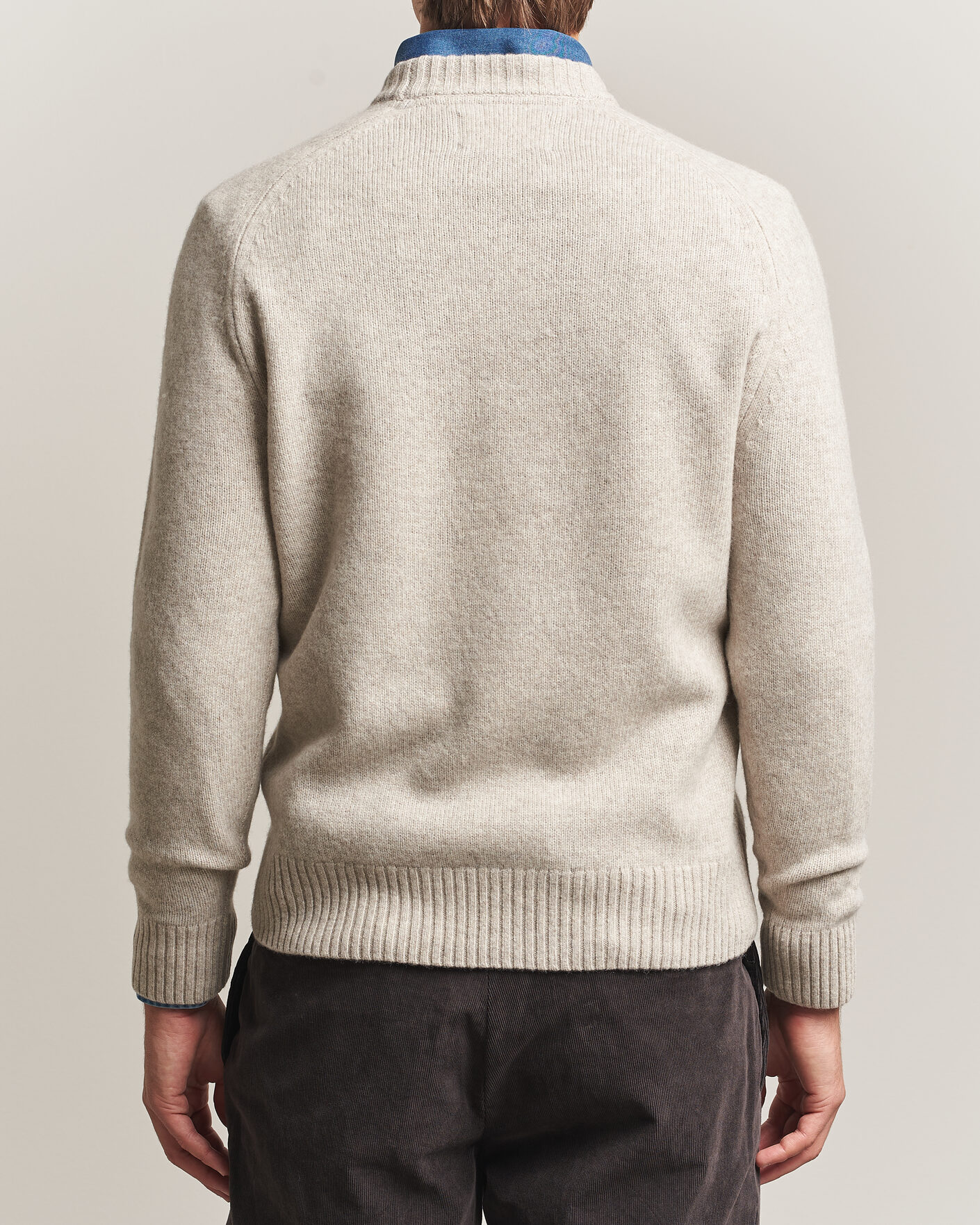 Herre | Trøjer | Barbour Lifestyle | Newtown Lambswool Crewneck Light Grey Marl