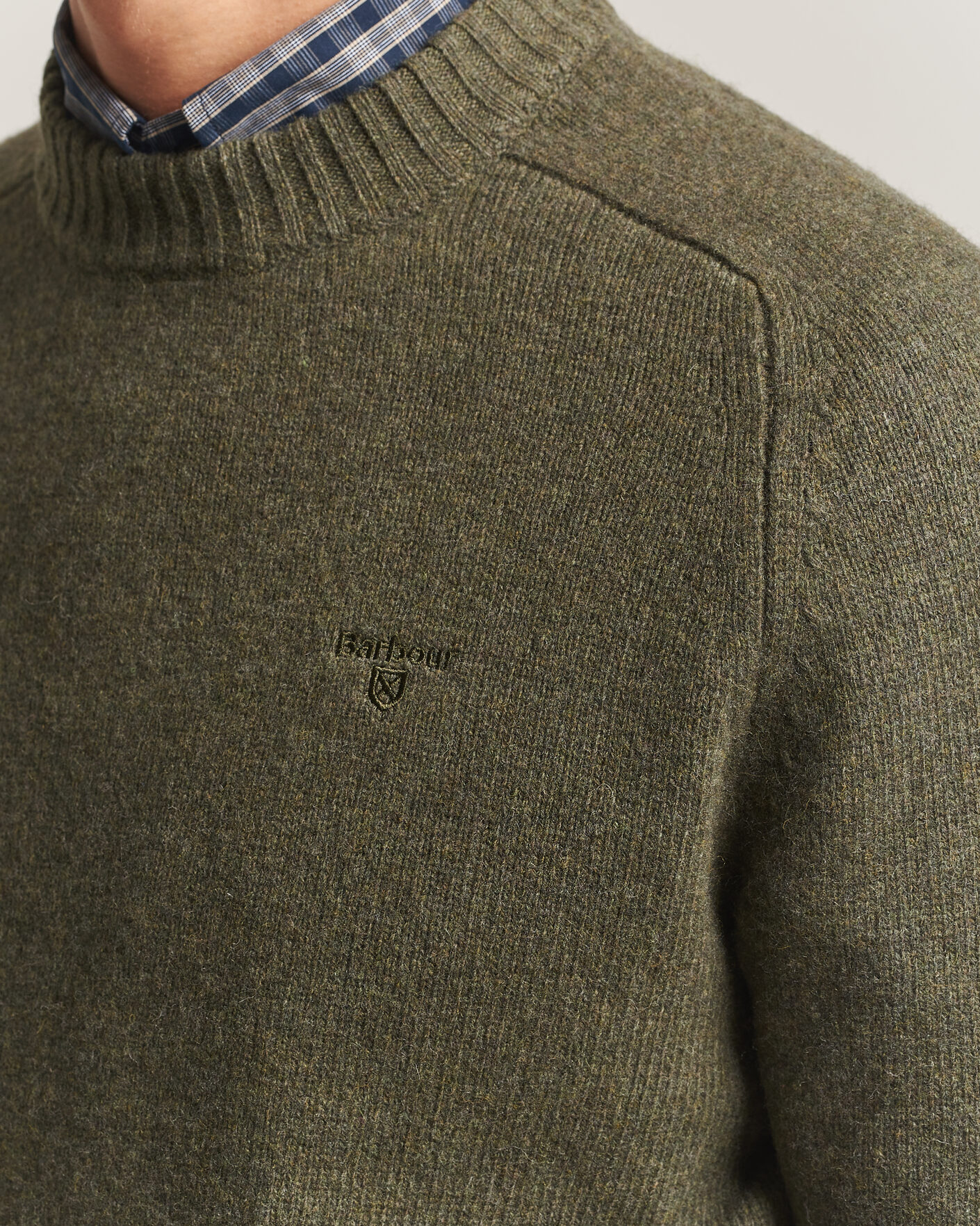 Herre | Trøjer | Barbour Lifestyle | Newtown Lambswool Crewneck Olive