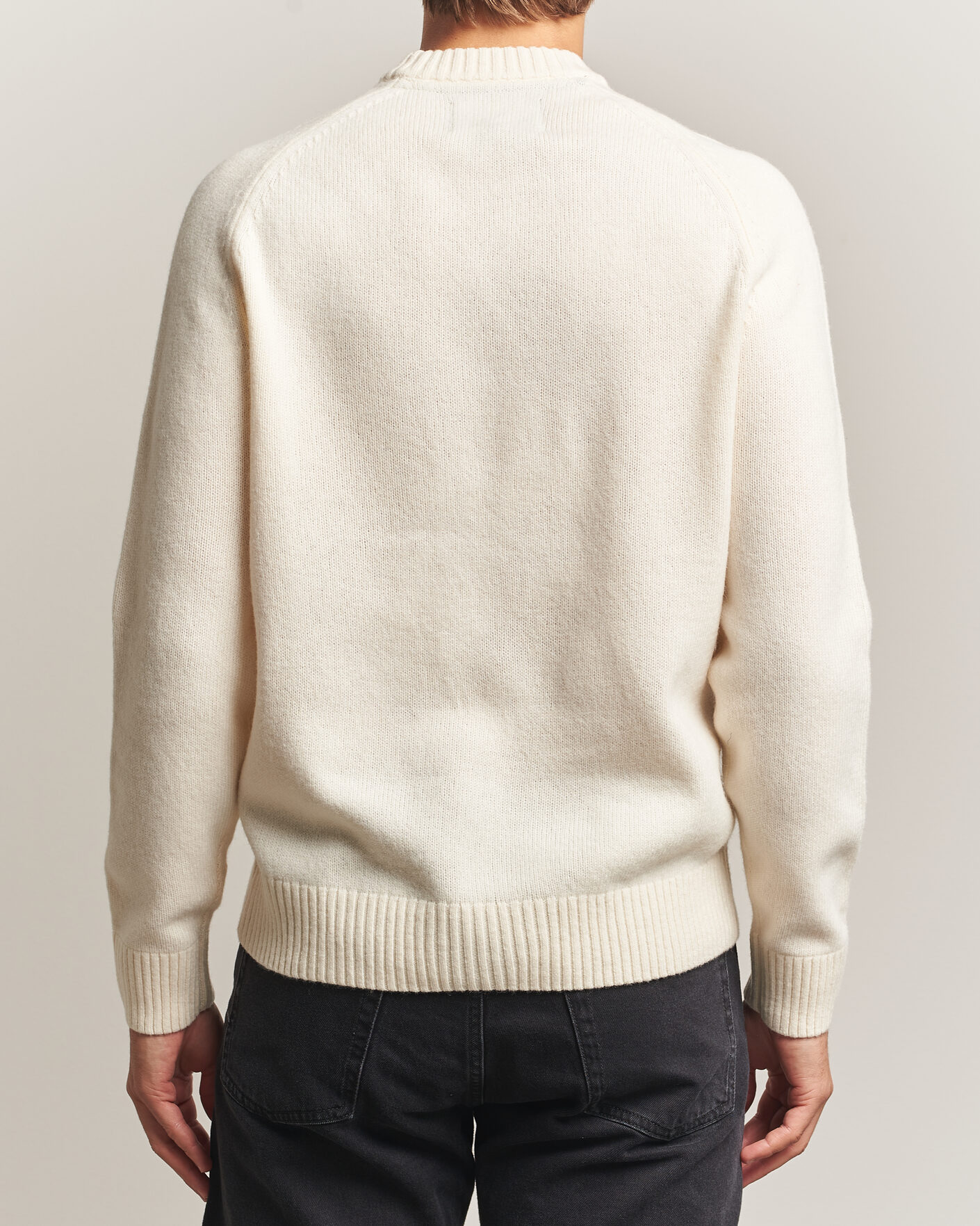 Herre | Trøjer | Barbour Lifestyle | Newtown Lambswool Crewneck Antique White