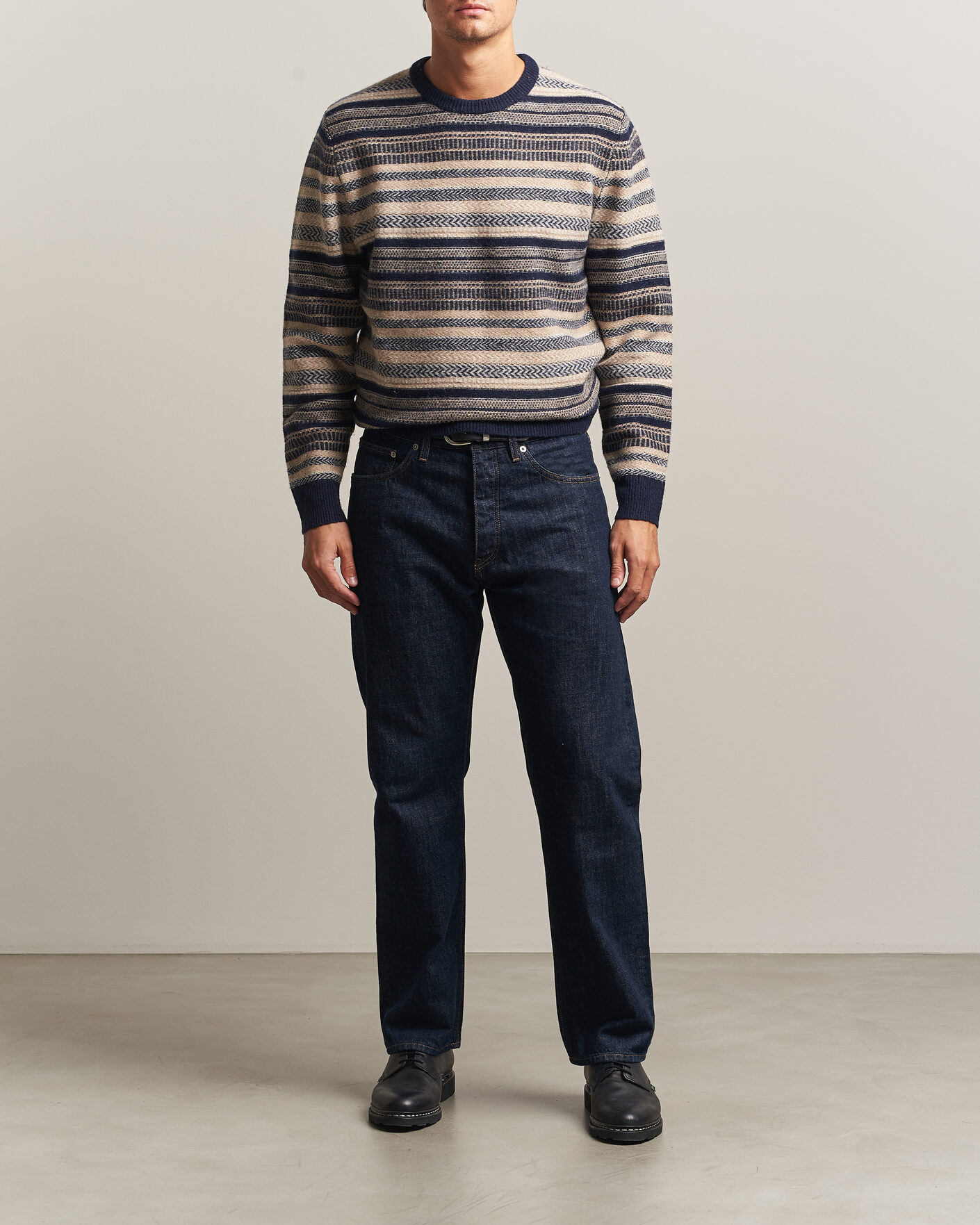 Herre | Trøjer | Barbour Lifestyle | Histed Fairisle Crew Navy