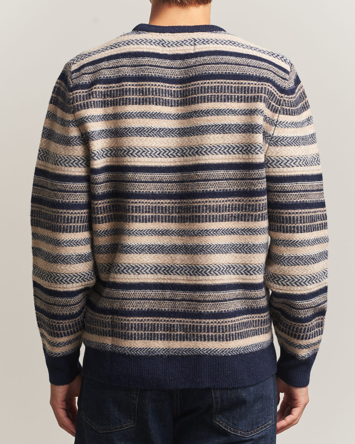 Herre | Trøjer | Barbour Lifestyle | Histed Fairisle Crew Navy