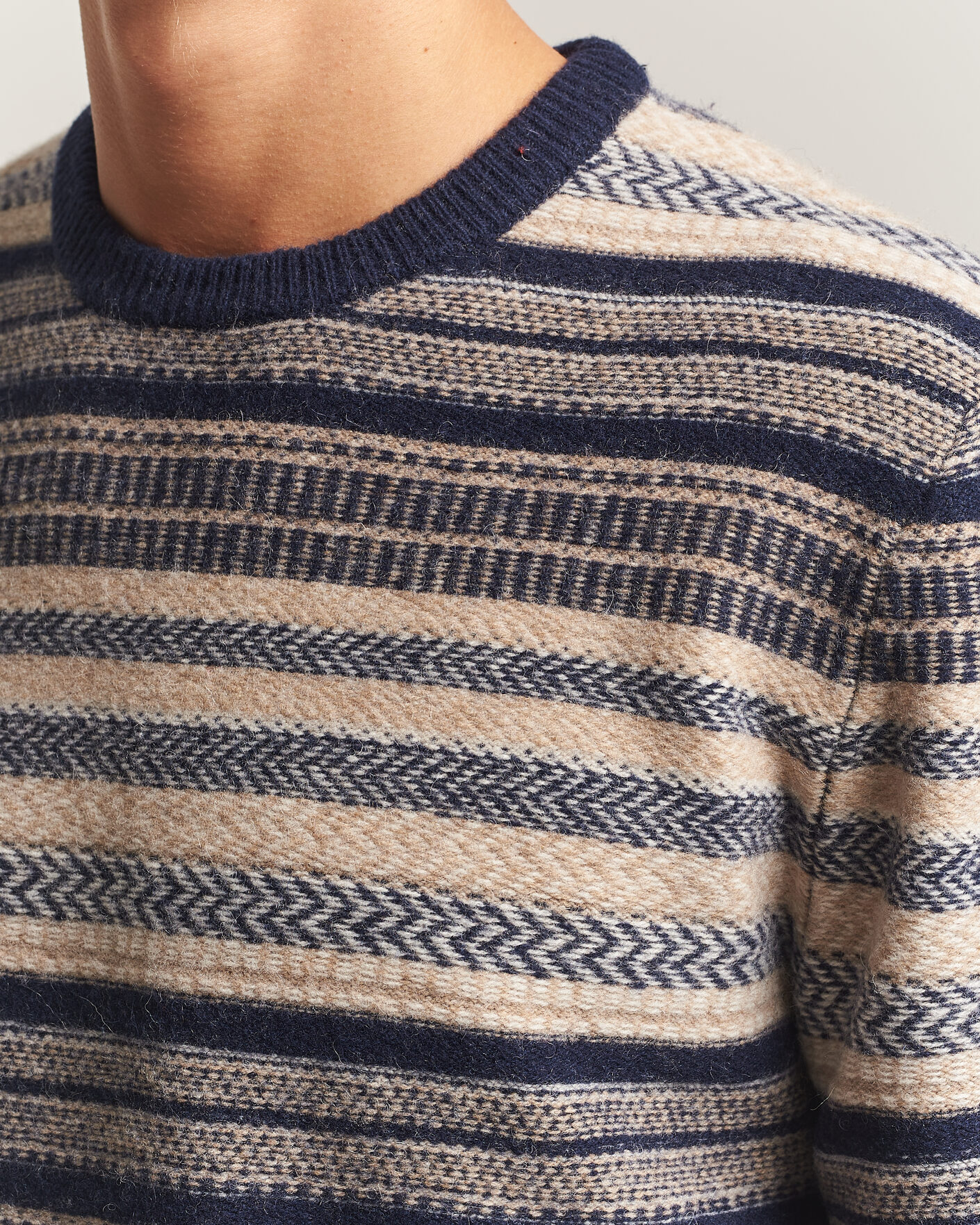 Herre | Trøjer | Barbour Lifestyle | Histed Fairisle Crew Navy