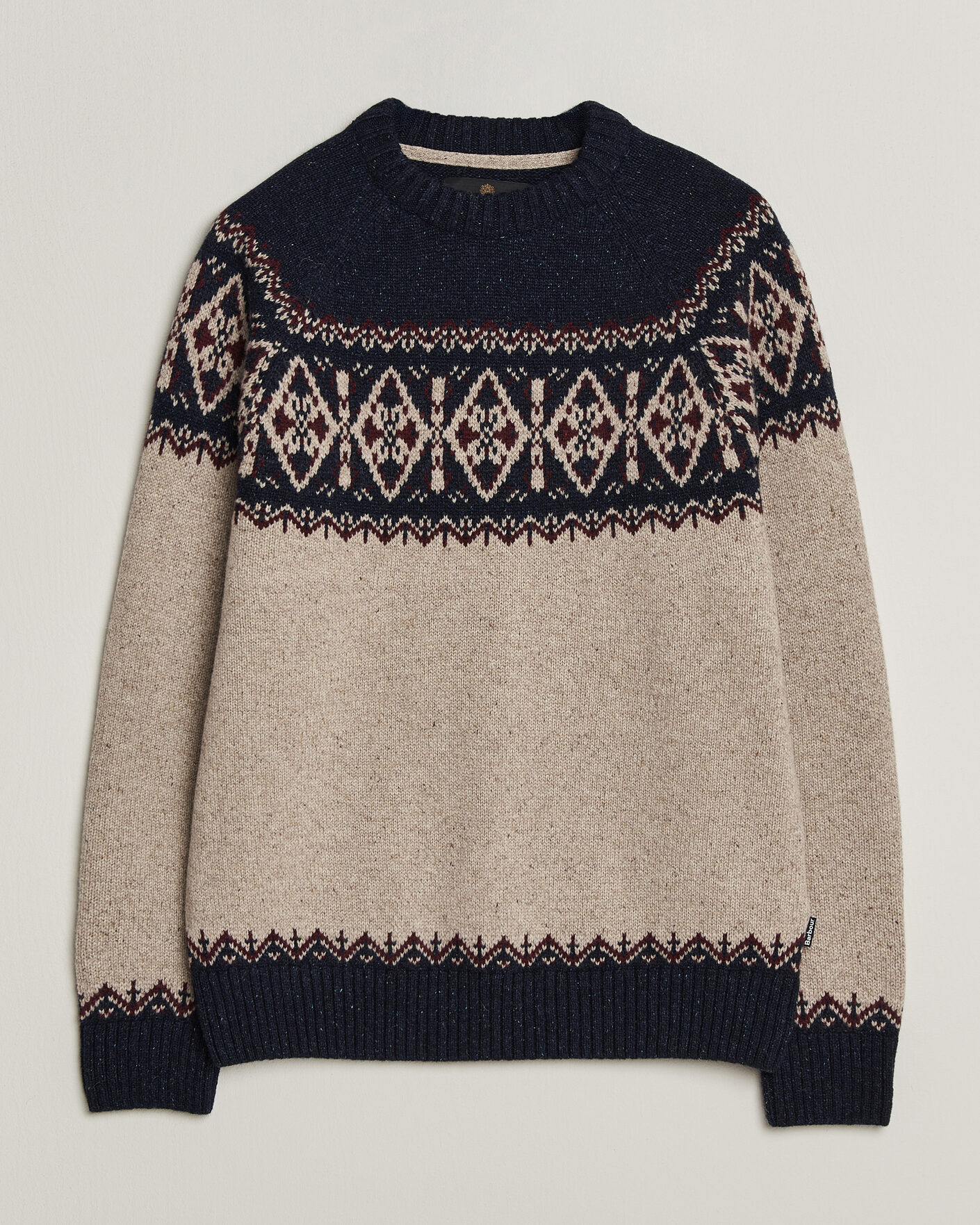 Herre | Trøjer | Barbour Lifestyle | Tisbury Fairisle Crew Navy