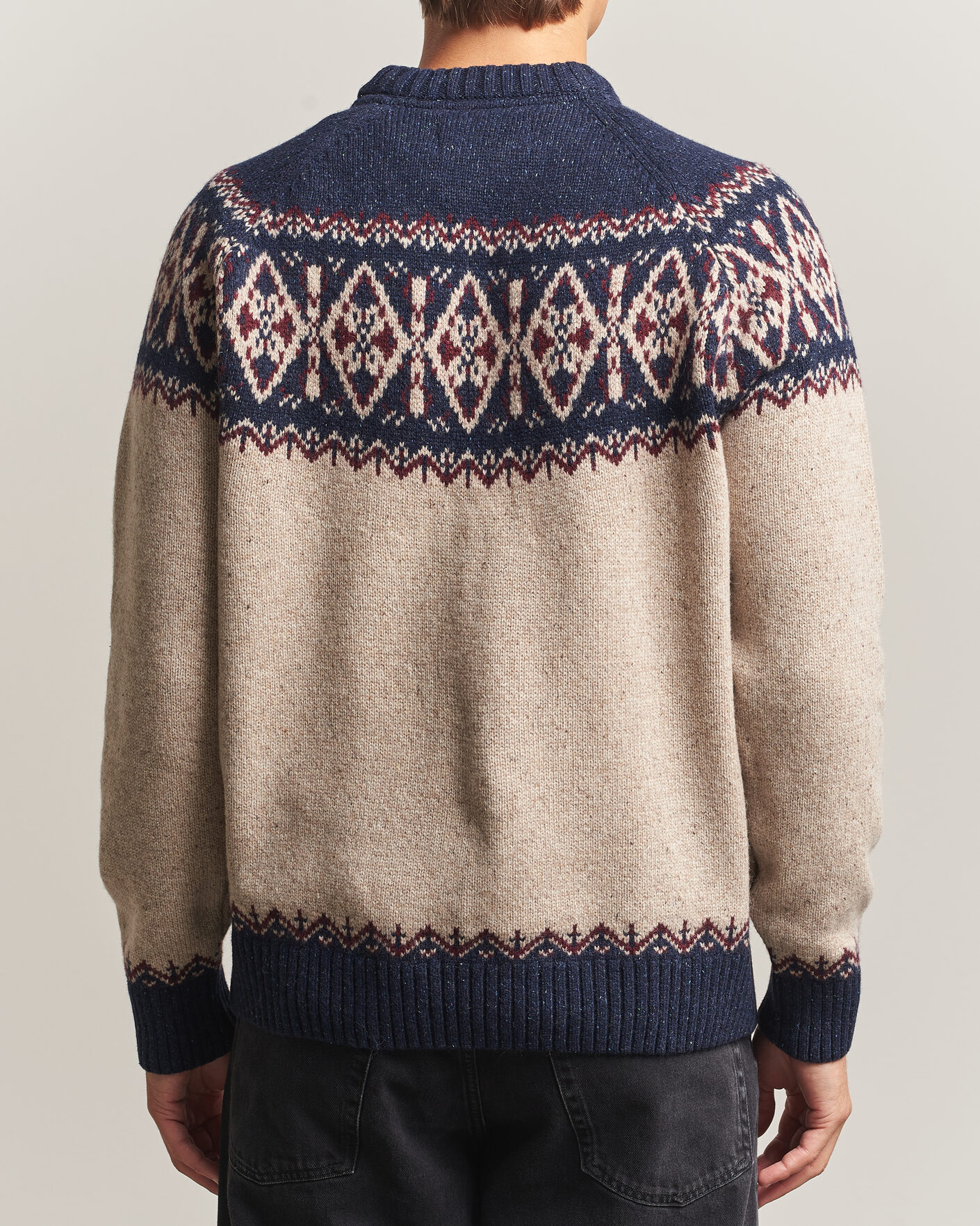 Herre | Trøjer | Barbour Lifestyle | Tisbury Fairisle Crew Navy