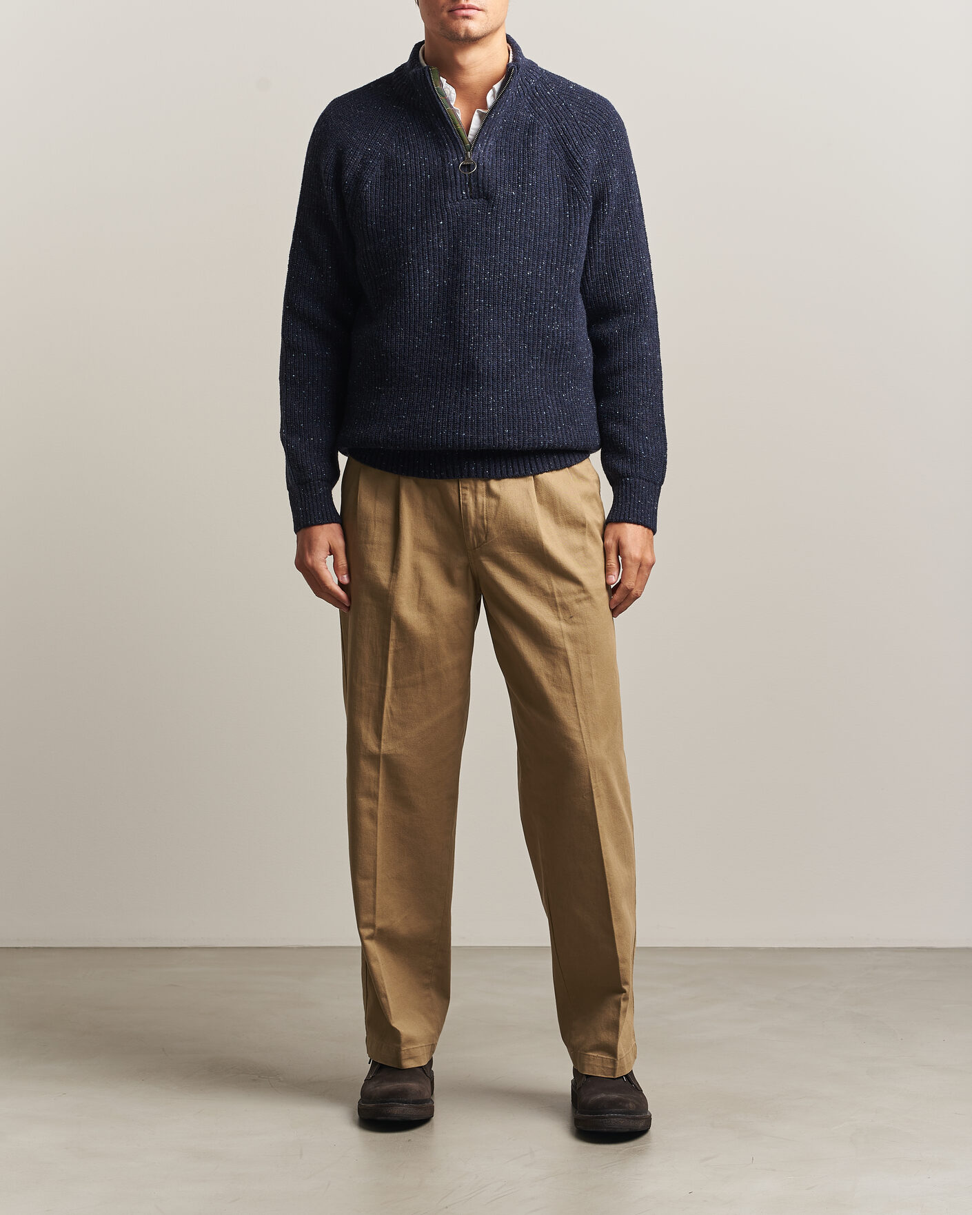 Herre | Trøjer | Barbour Lifestyle | Essentials Donegal Half Zip Navy