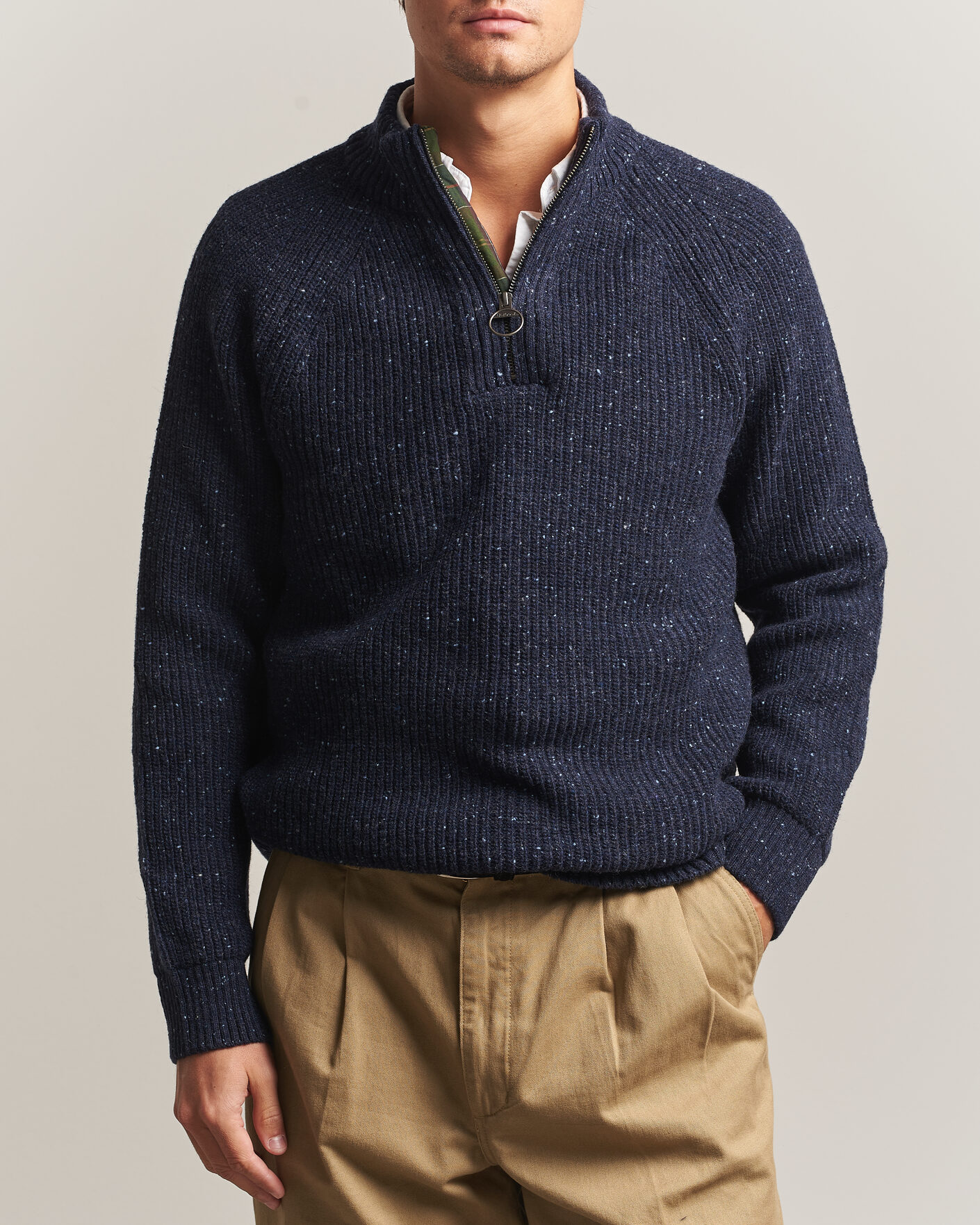 Herre | Trøjer | Barbour Lifestyle | Essentials Donegal Half Zip Navy