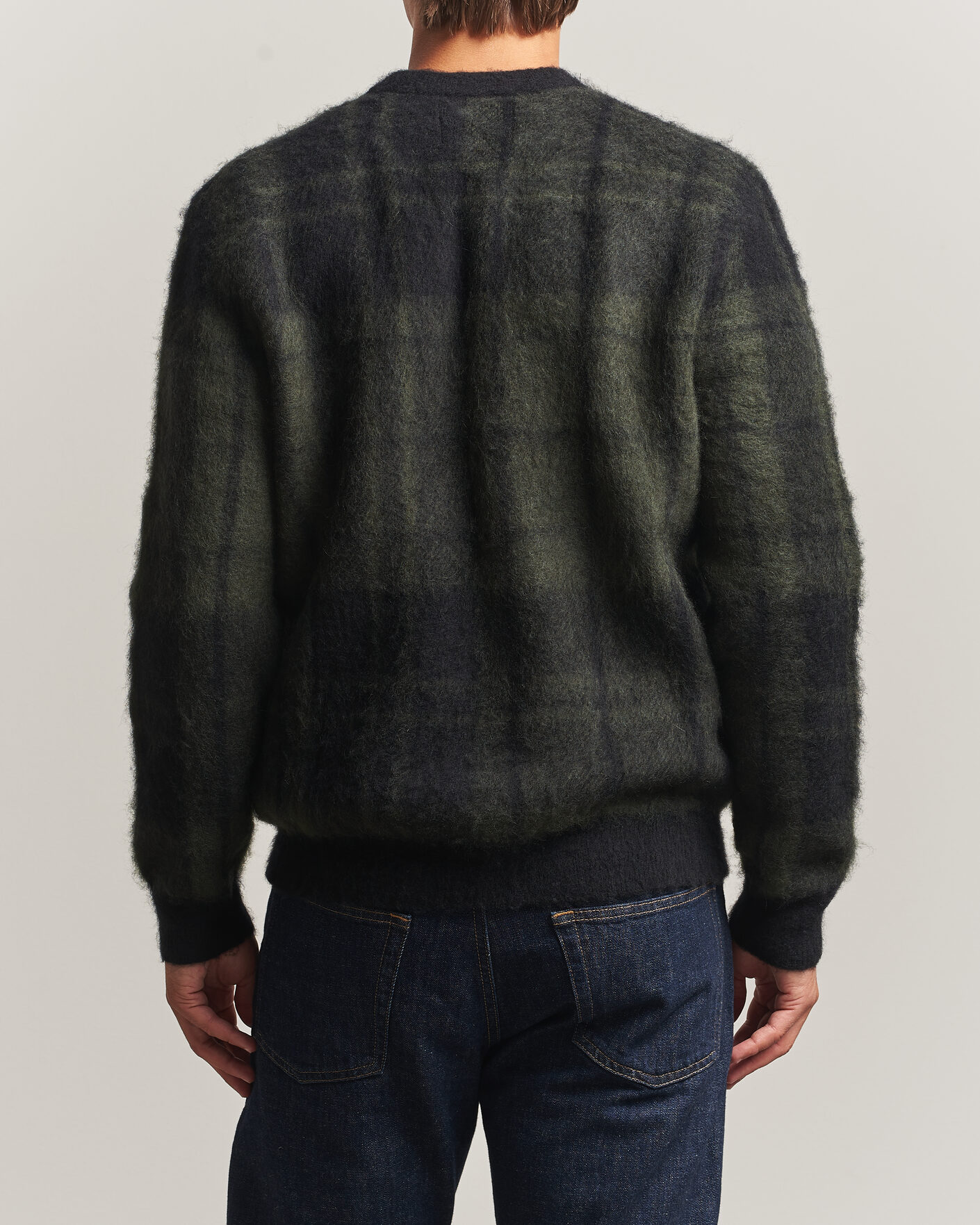 Herre | Trøjer | Barbour Lifestyle | Hunham Tartan V-Neck Knitted Jumper Black