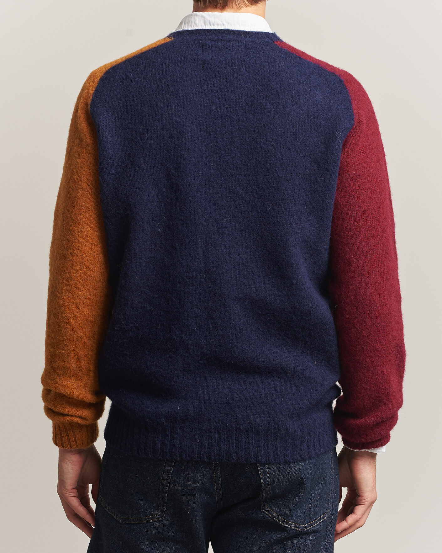 Herre | Trøjer | Barbour Lifestyle | Scottish Made Block Colour Crew Navy