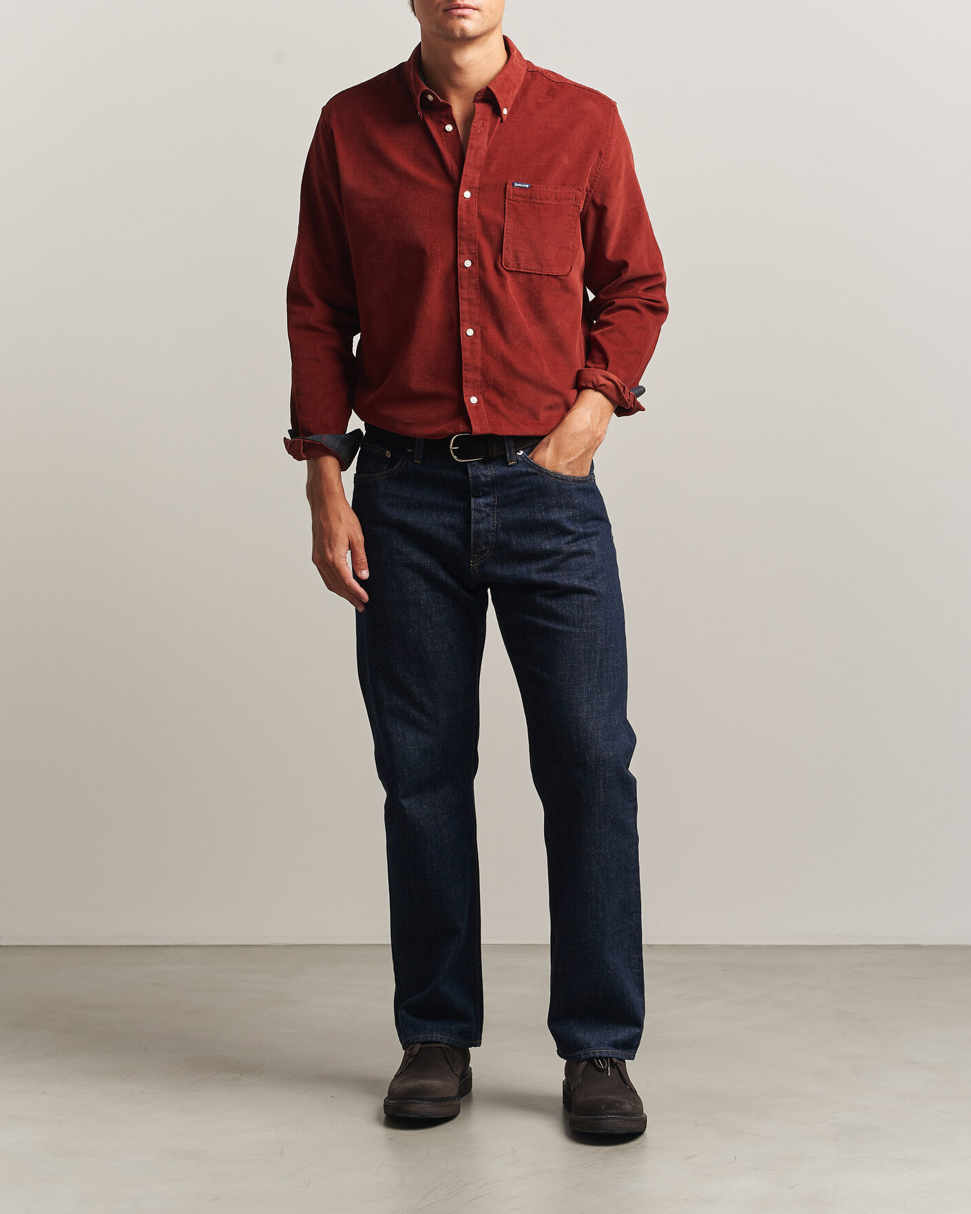 Herre | Skjorter | Barbour Lifestyle | Ramsey Corduroy Shirt Russet Brown