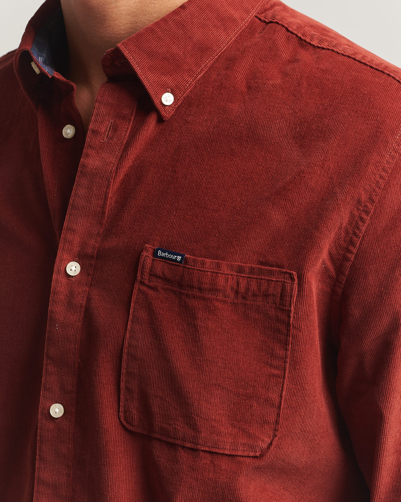 Herre | Skjorter | Barbour Lifestyle | Ramsey Corduroy Shirt Russet Brown