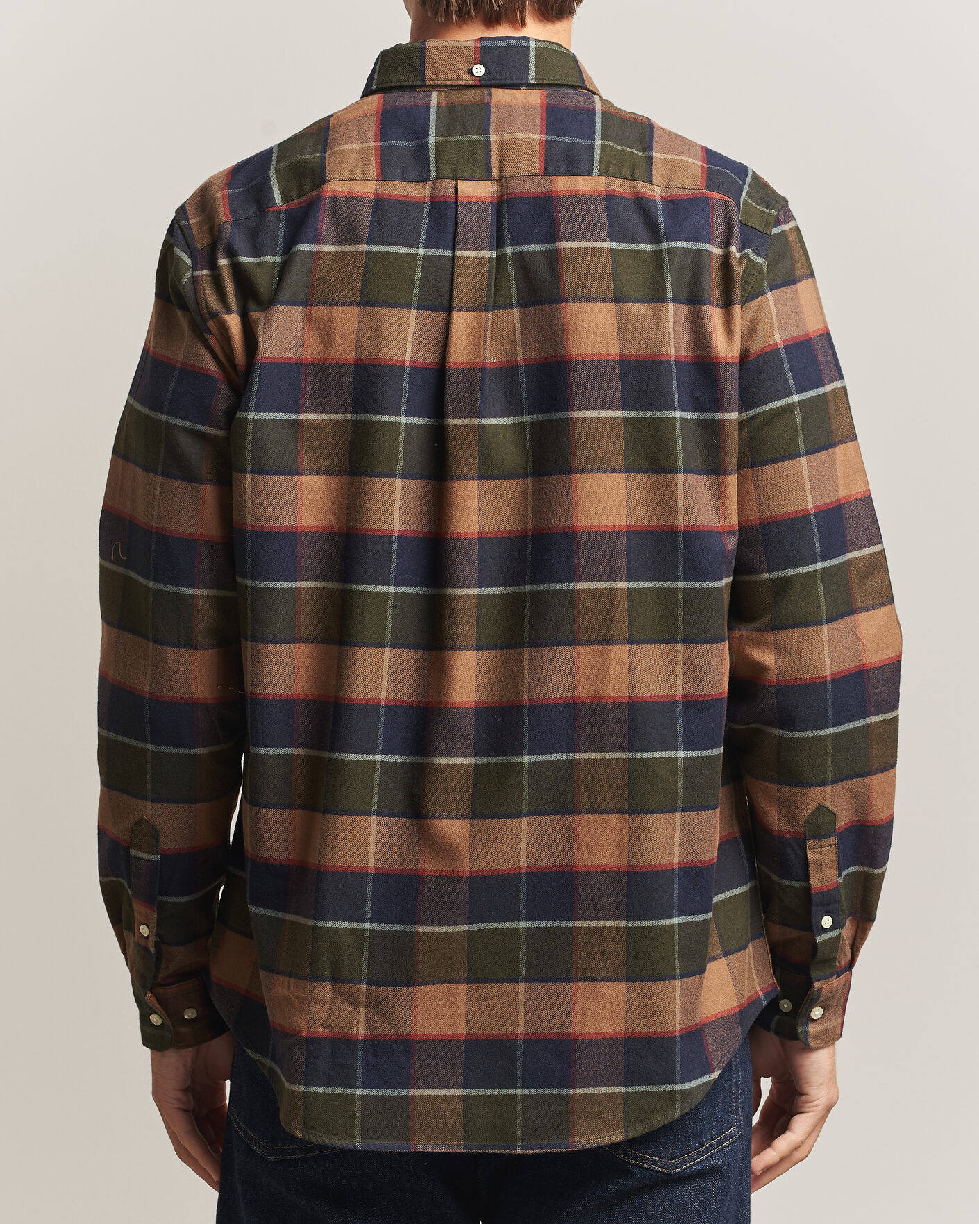 Herre | Skjorter | Barbour Lifestyle | Valey Flannel Check Shirt Olive