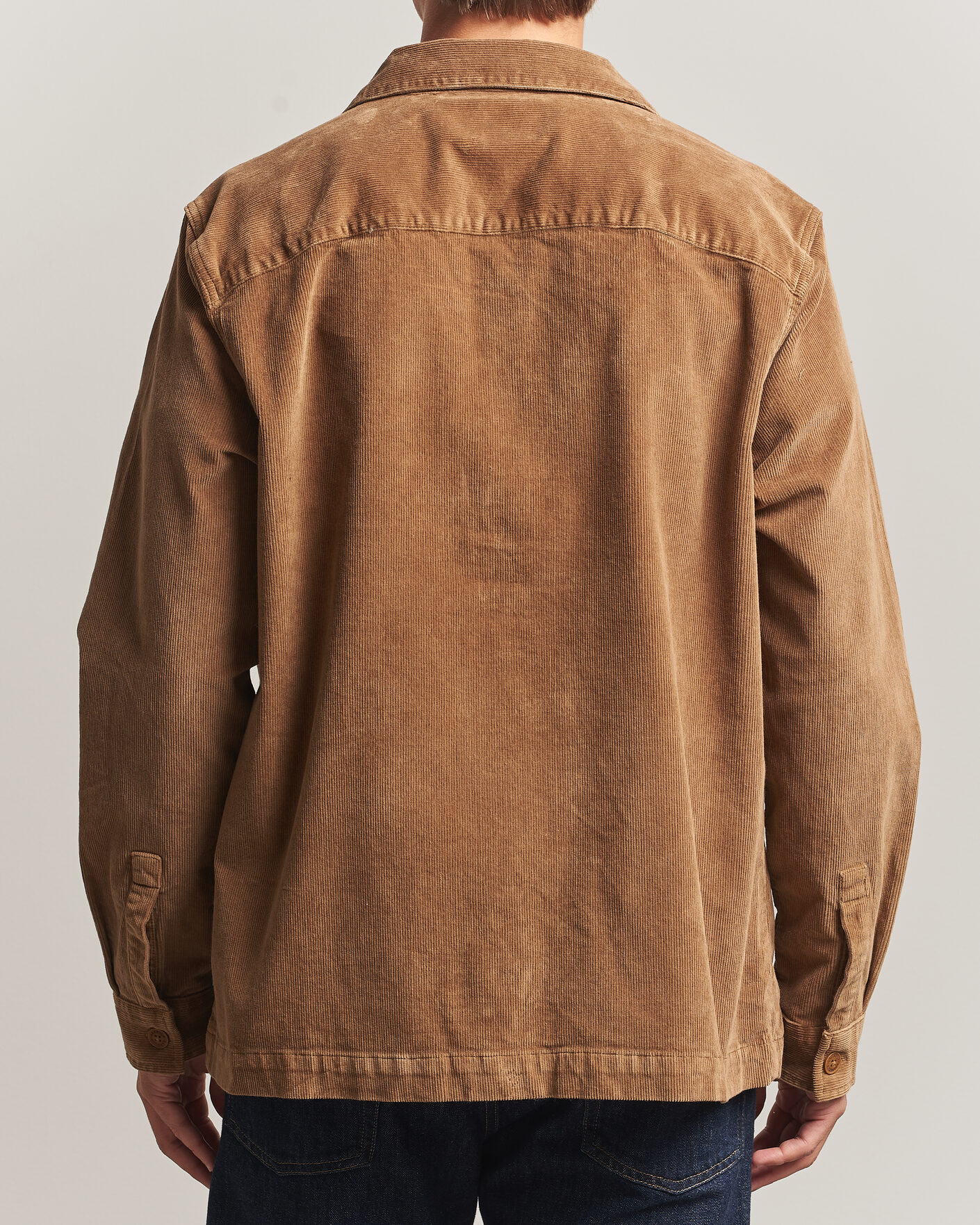 Herre | Skjorter | Barbour Lifestyle | Tartan Trimed Cord Overshirt Sandstone