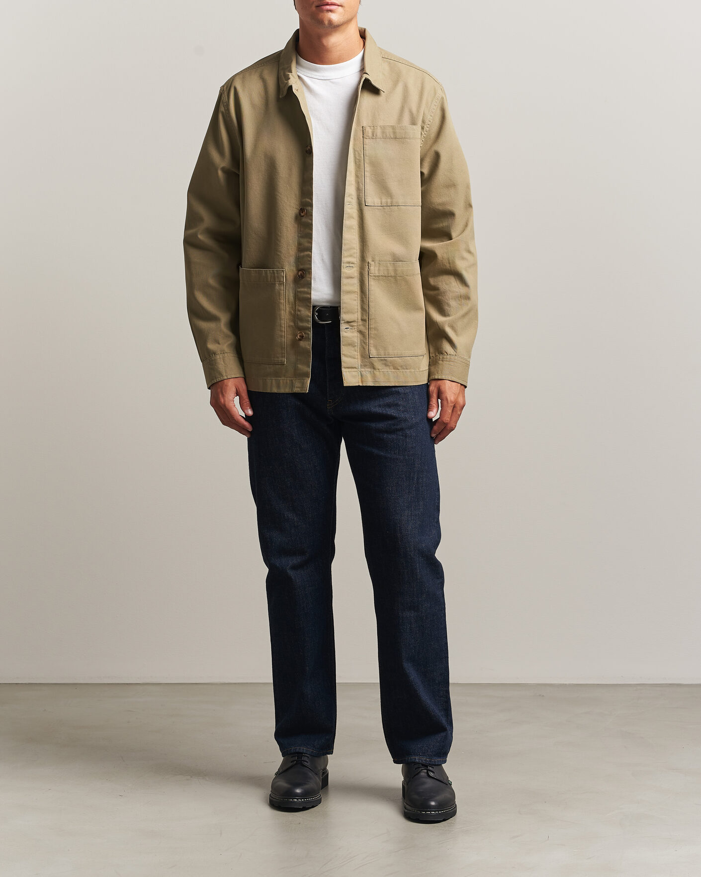 Herre | Skjorter | Barbour Lifestyle | Tartan trimed Washed Overshirt Mushroom