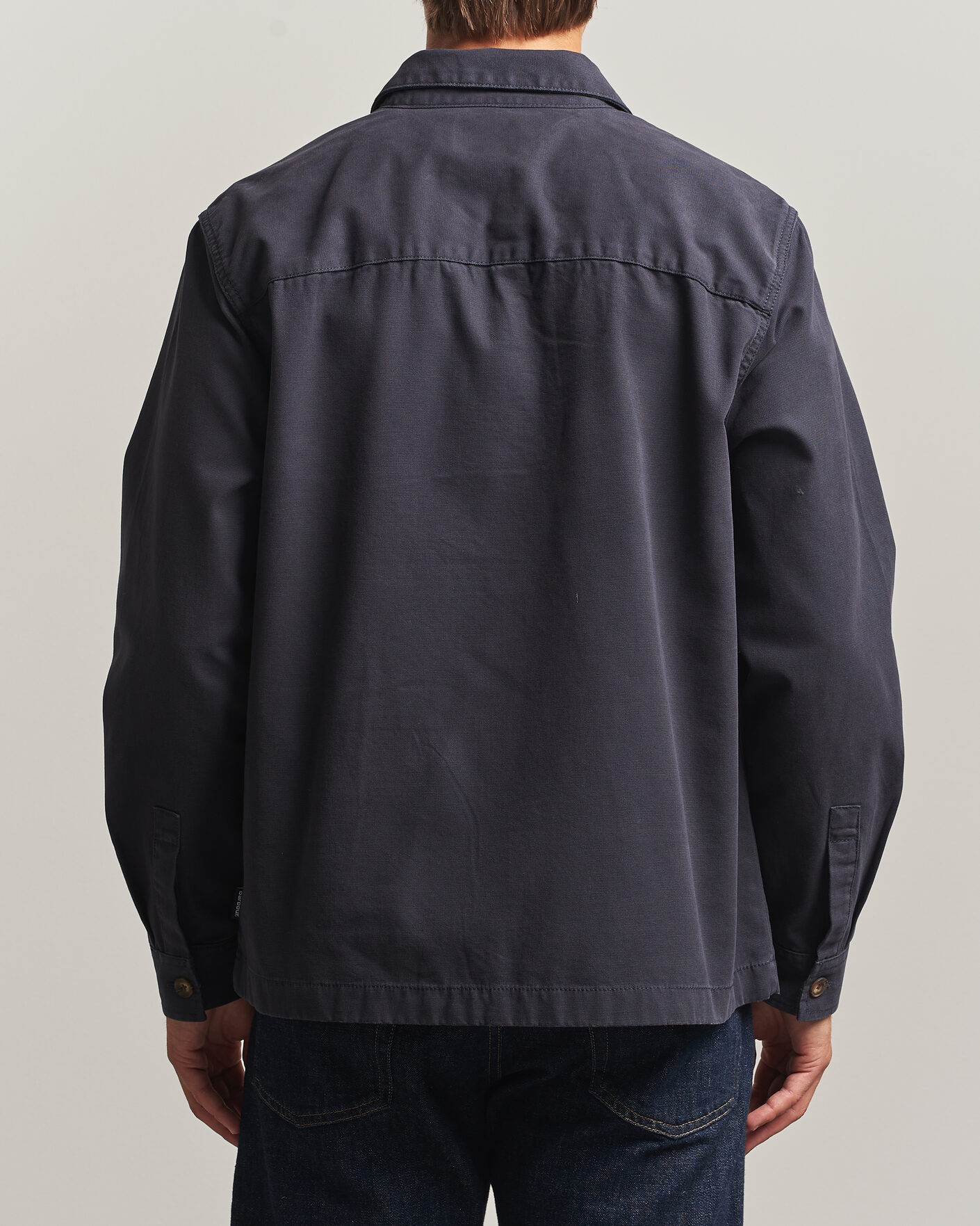 Herre | Skjorter | Barbour Lifestyle | Tartan trimed Washed Overshirt Dark Navy