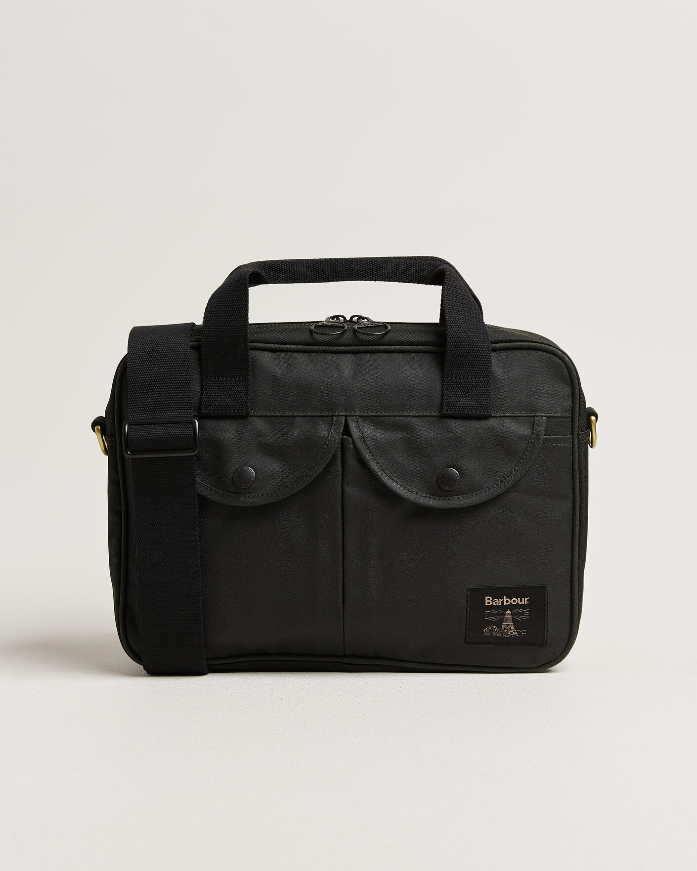 Herre | Tasker | Barbour Lifestyle | Field Wax Laptop Bag Sage