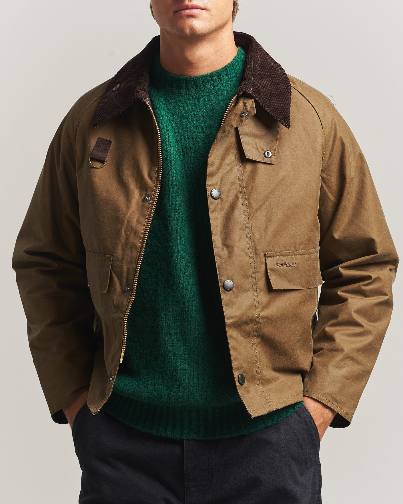 Herre | Jakker | Barbour Heritage | Spey Wax Jacket Sand
