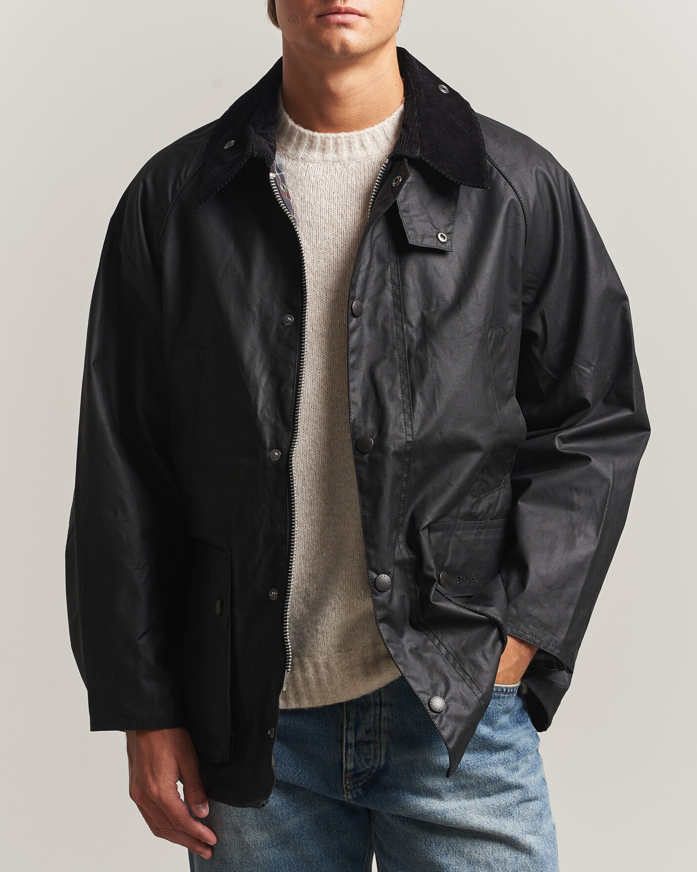 Herre | Jakker | Barbour Heritage | Oversize Bedale Wax Jacket Black