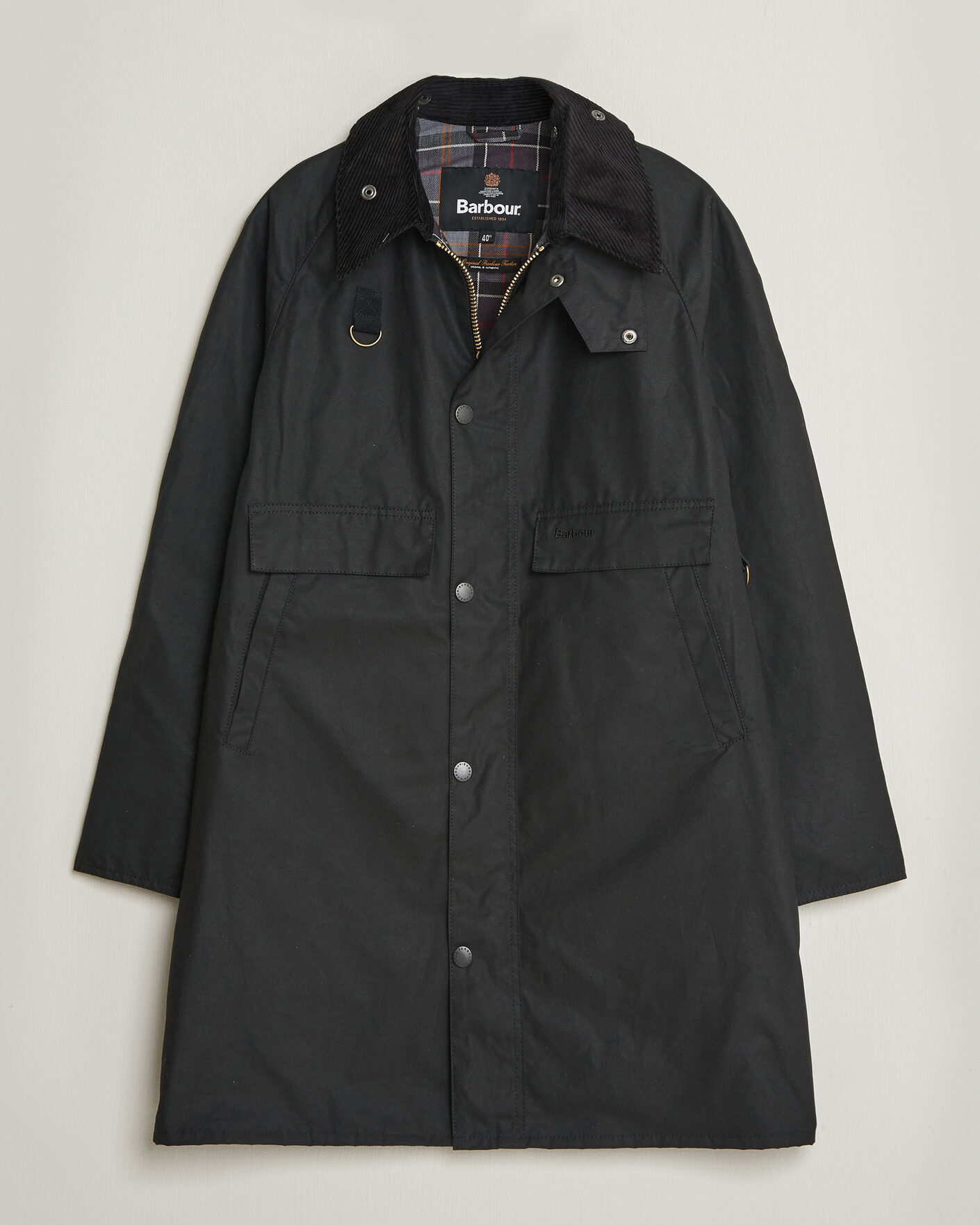 Herre | Jakker | Barbour Heritage | Long Spey Wax Jacket Black