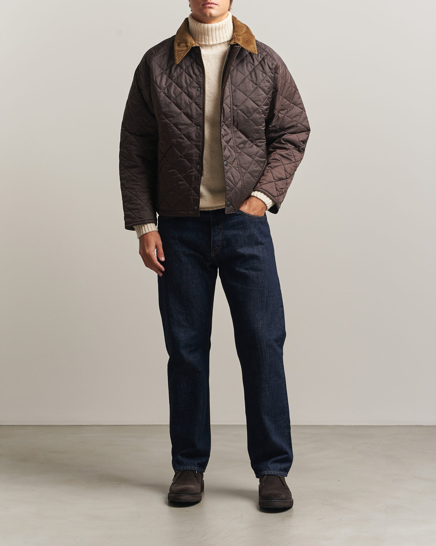 Herre | Jakker | Barbour Heritage | Oversize Transport Quilted Jacket Dark Brown