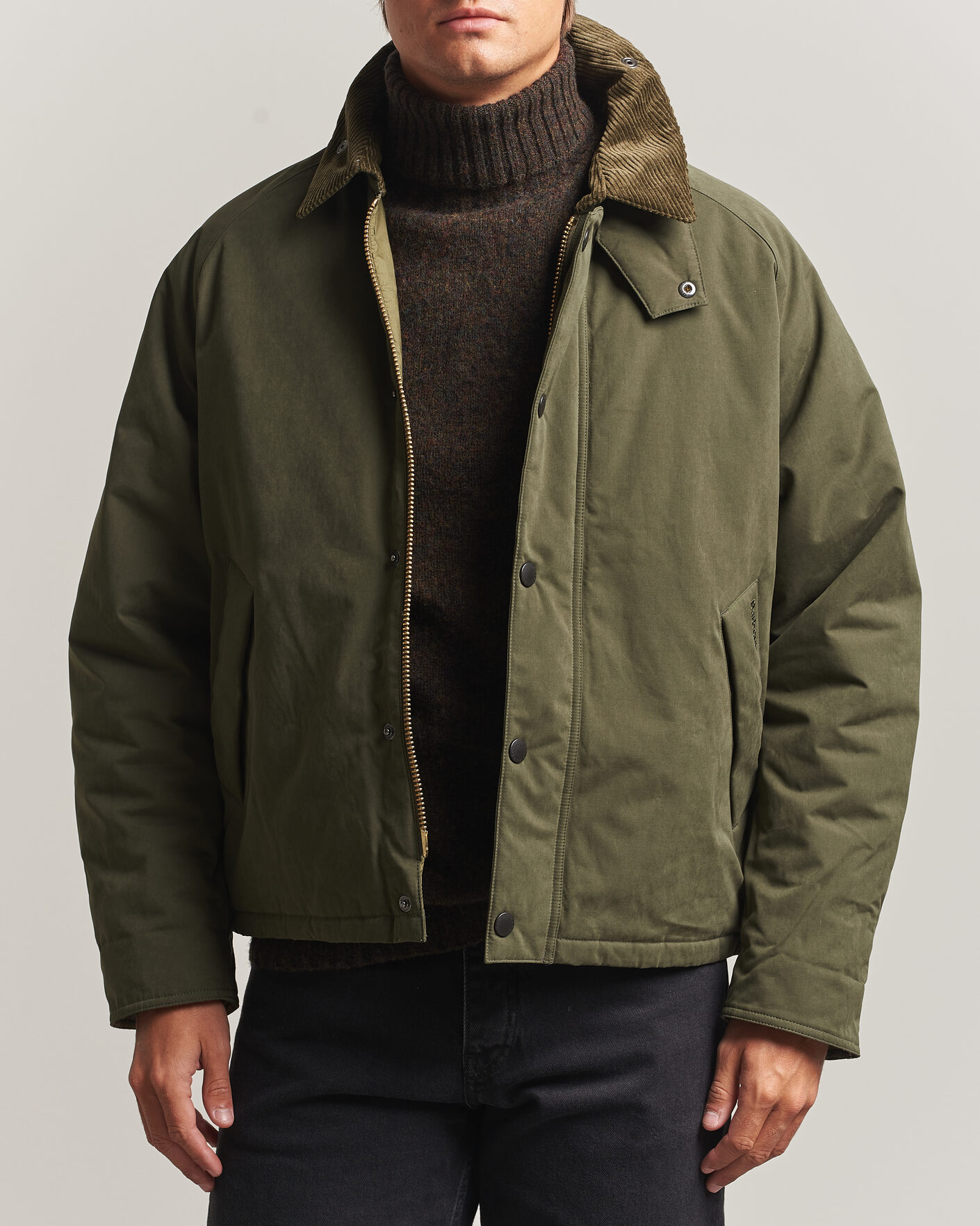 Herre | Jakker | Barbour Heritage | Padded Rollback Transport Jacket Olive