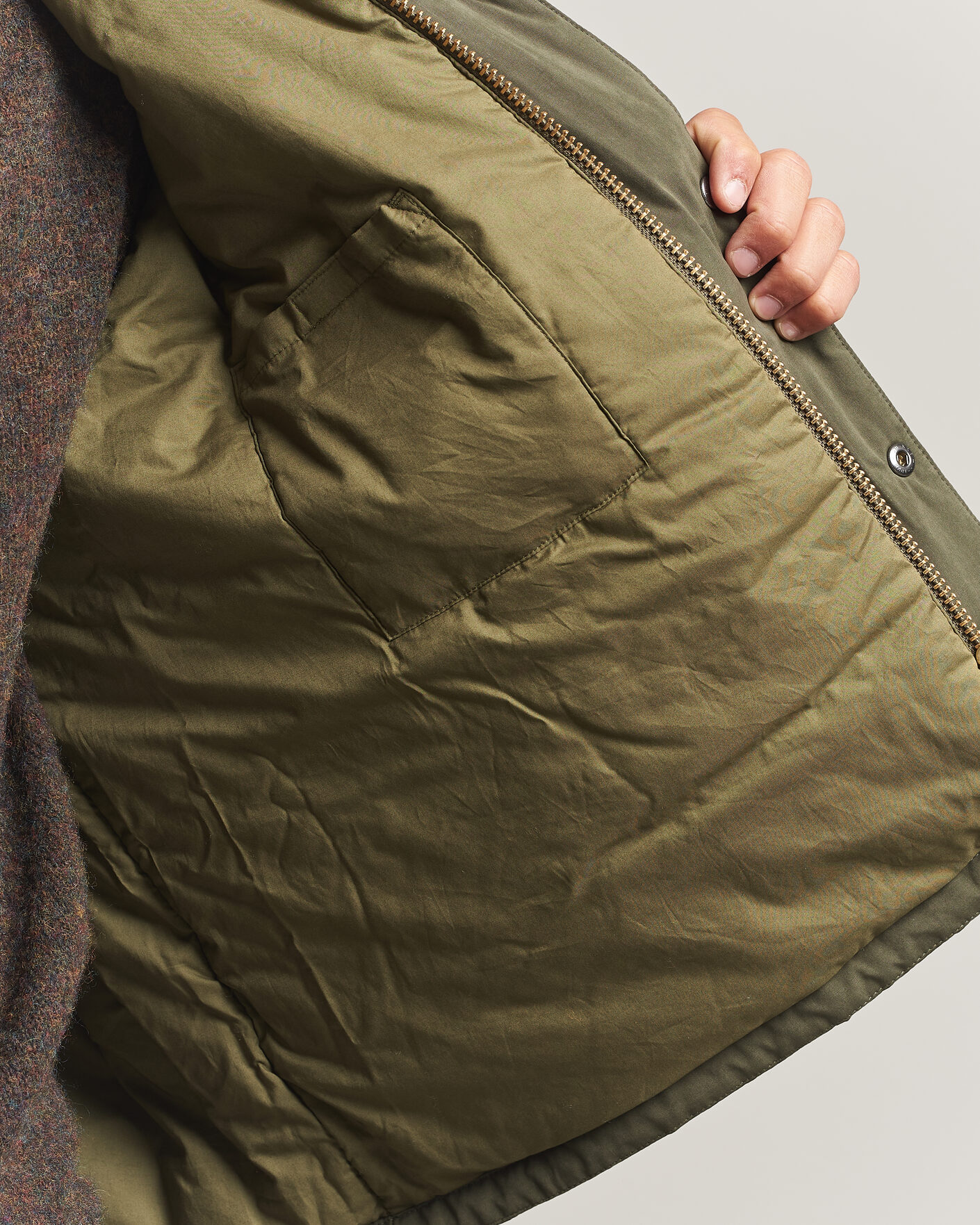 Herre | Jakker | Barbour Heritage | Padded Rollback Transport Jacket Olive