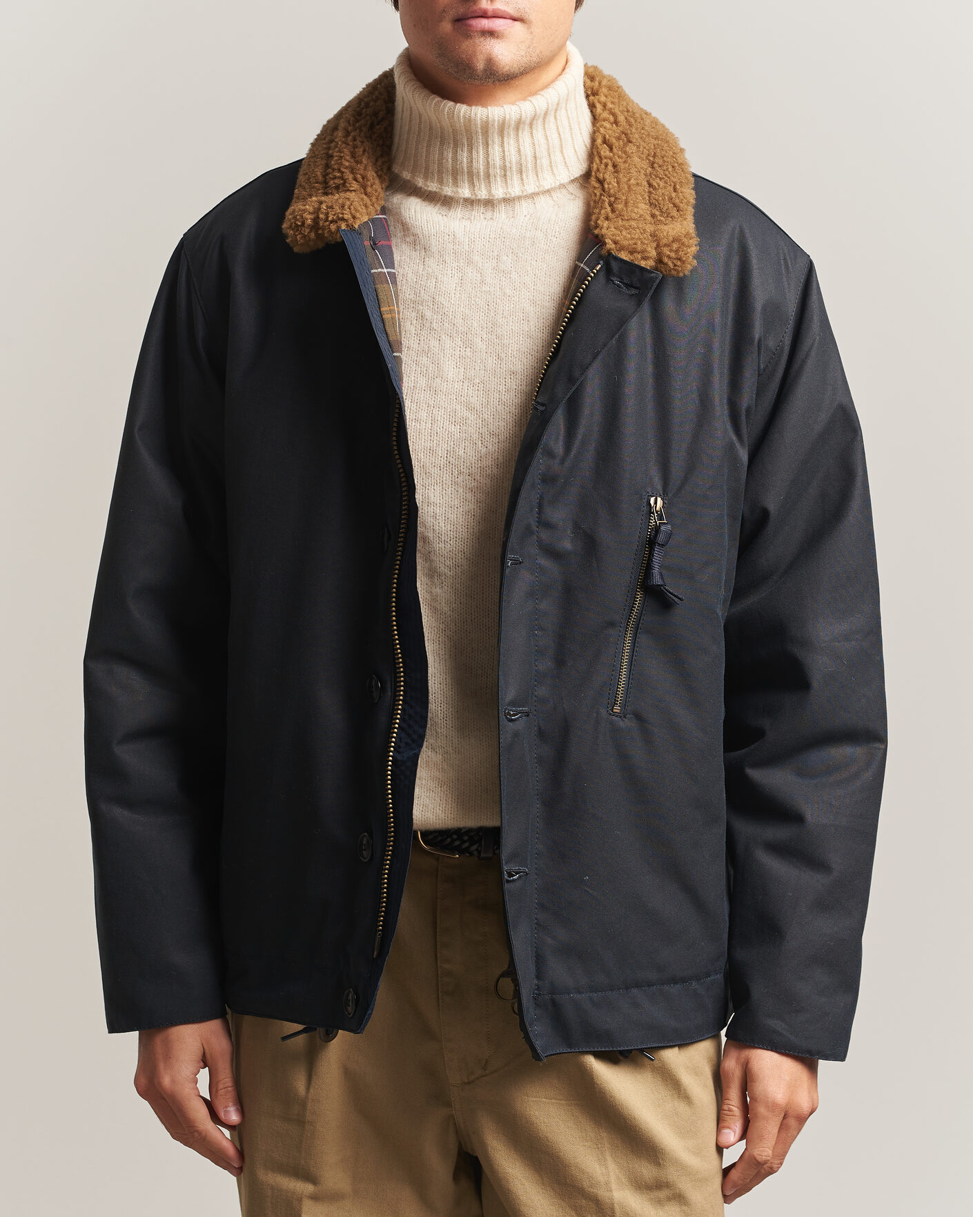 Herre | Jakker | Barbour Heritage | Macklow Wax Jacket Navy