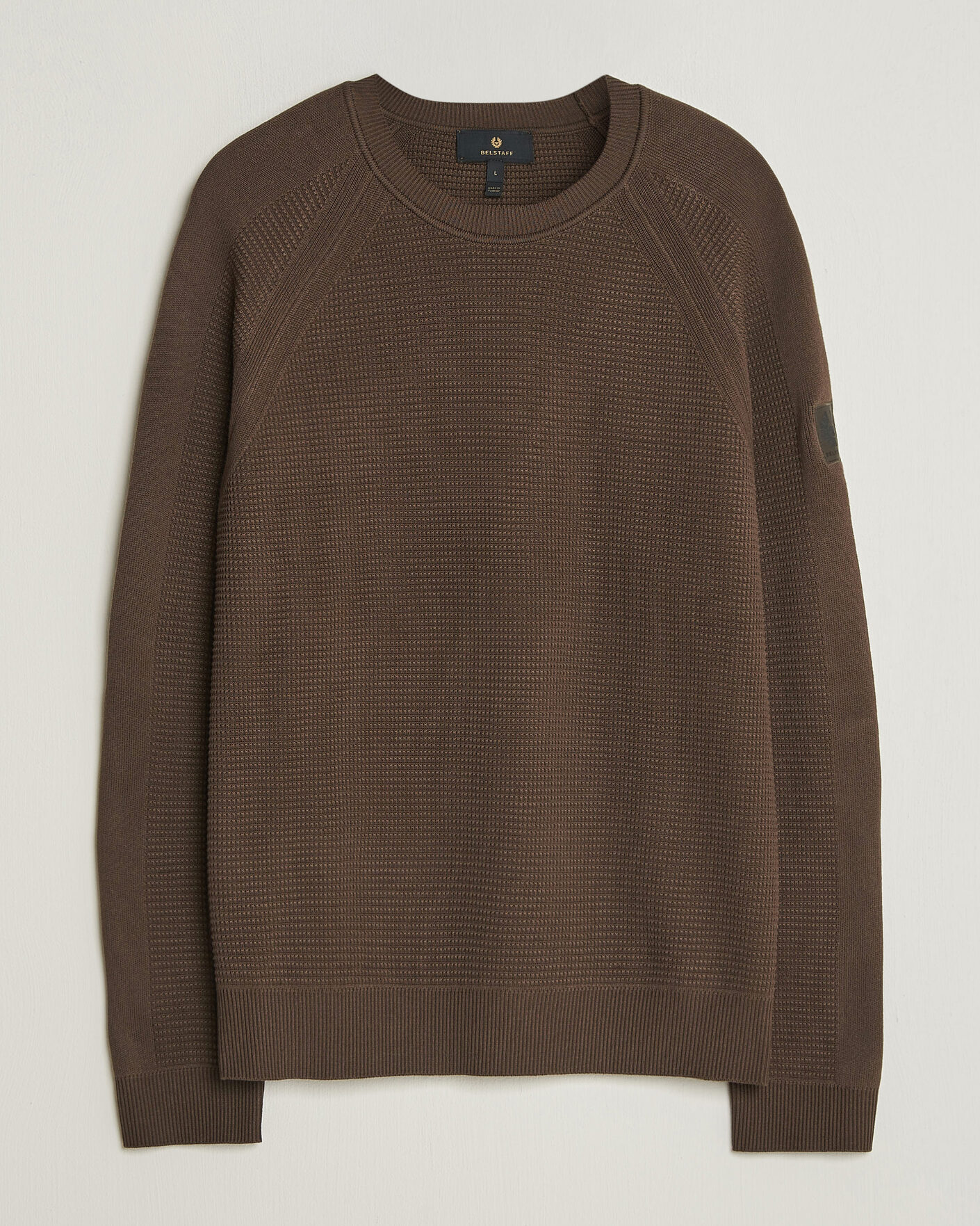 Herre | Trøjer | Belstaff | Bradwell Cotton Knitted Crew Neck Army Olive