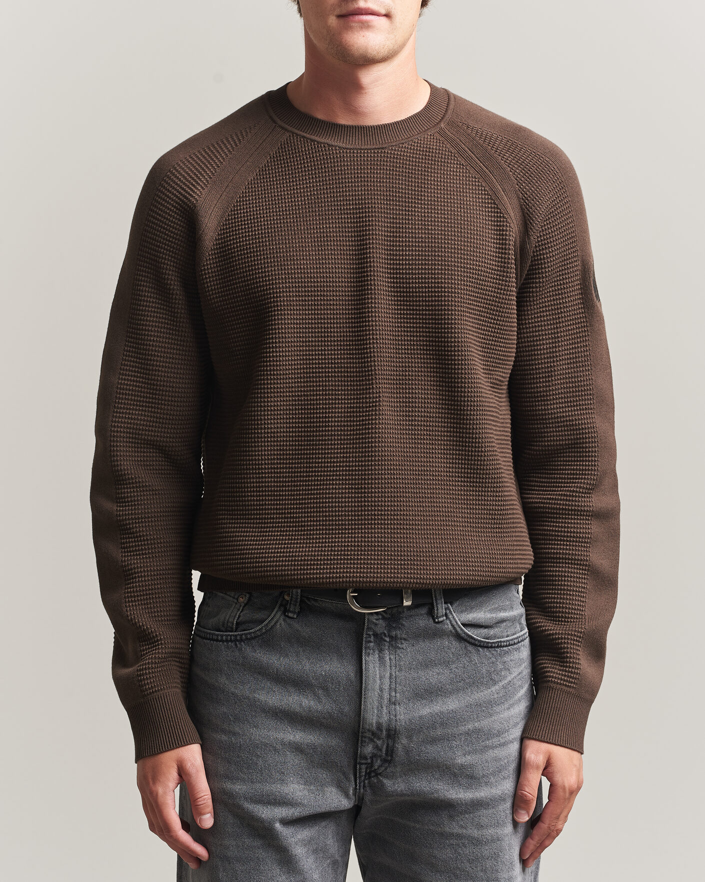 Herre | Trøjer | Belstaff | Bradwell Cotton Knitted Crew Neck Army Olive