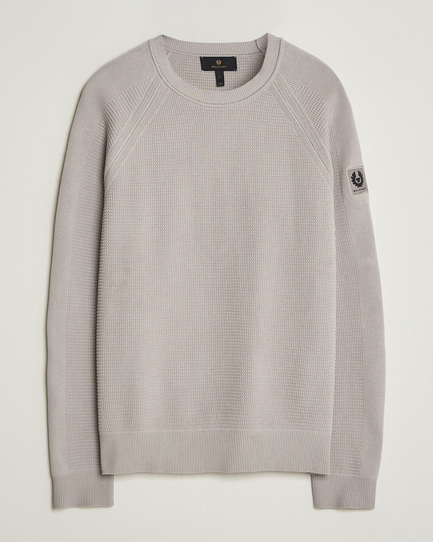 Herre | Trøjer | Belstaff | Bradwell Cotton Knitted Crew Neck Concrete