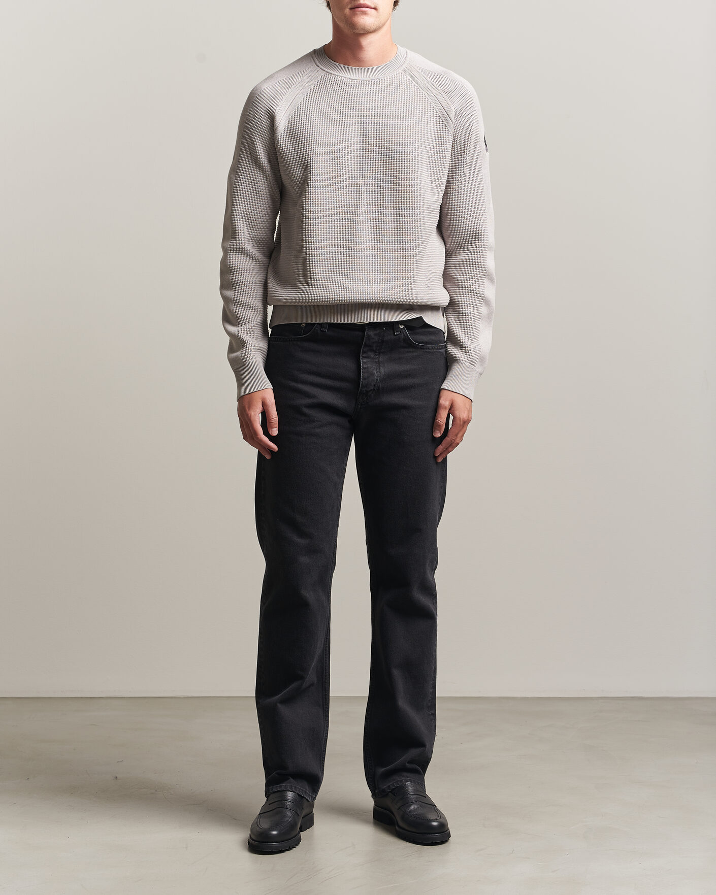 Herre | Trøjer | Belstaff | Bradwell Cotton Knitted Crew Neck Concrete