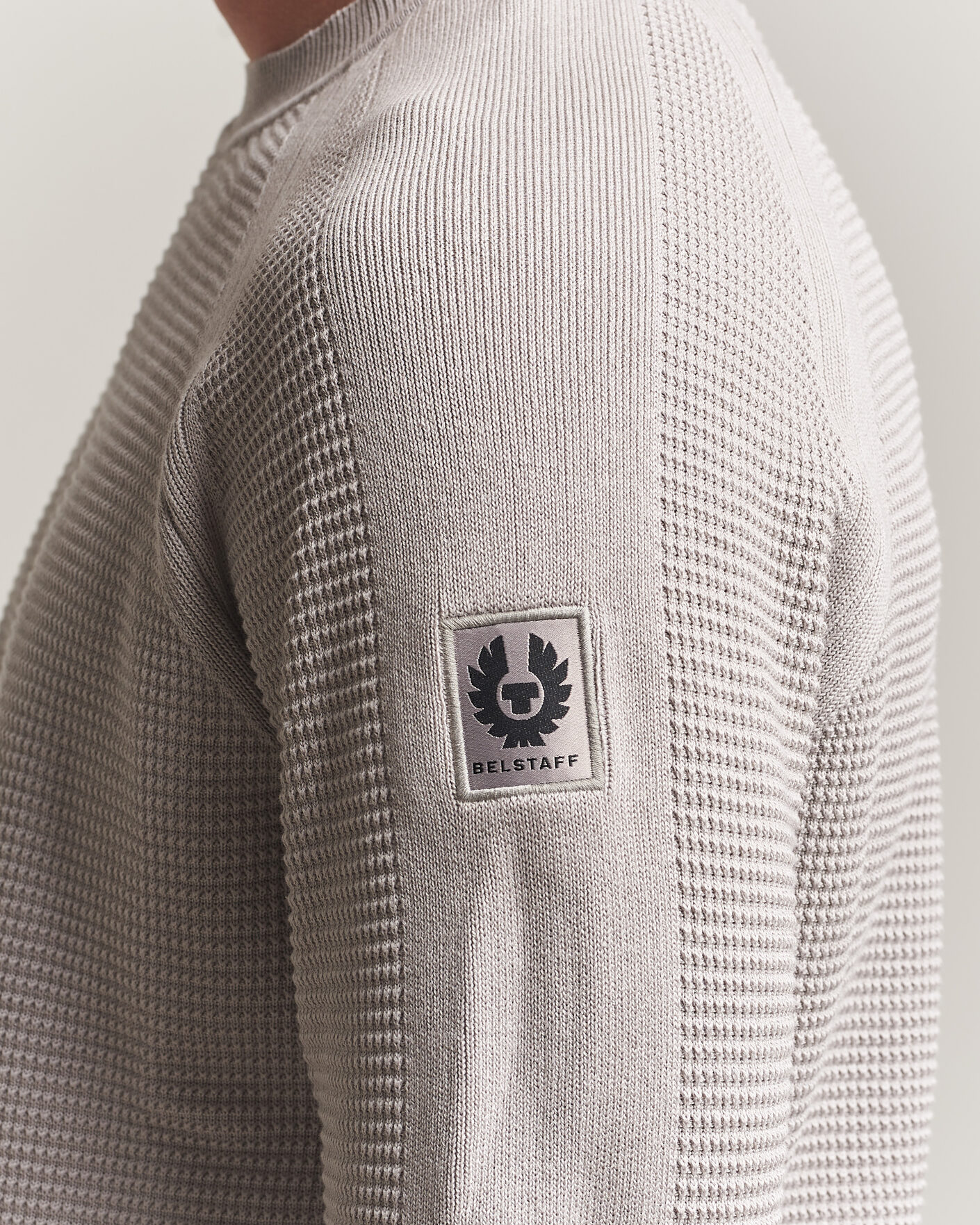 Herre | Trøjer | Belstaff | Bradwell Cotton Knitted Crew Neck Concrete