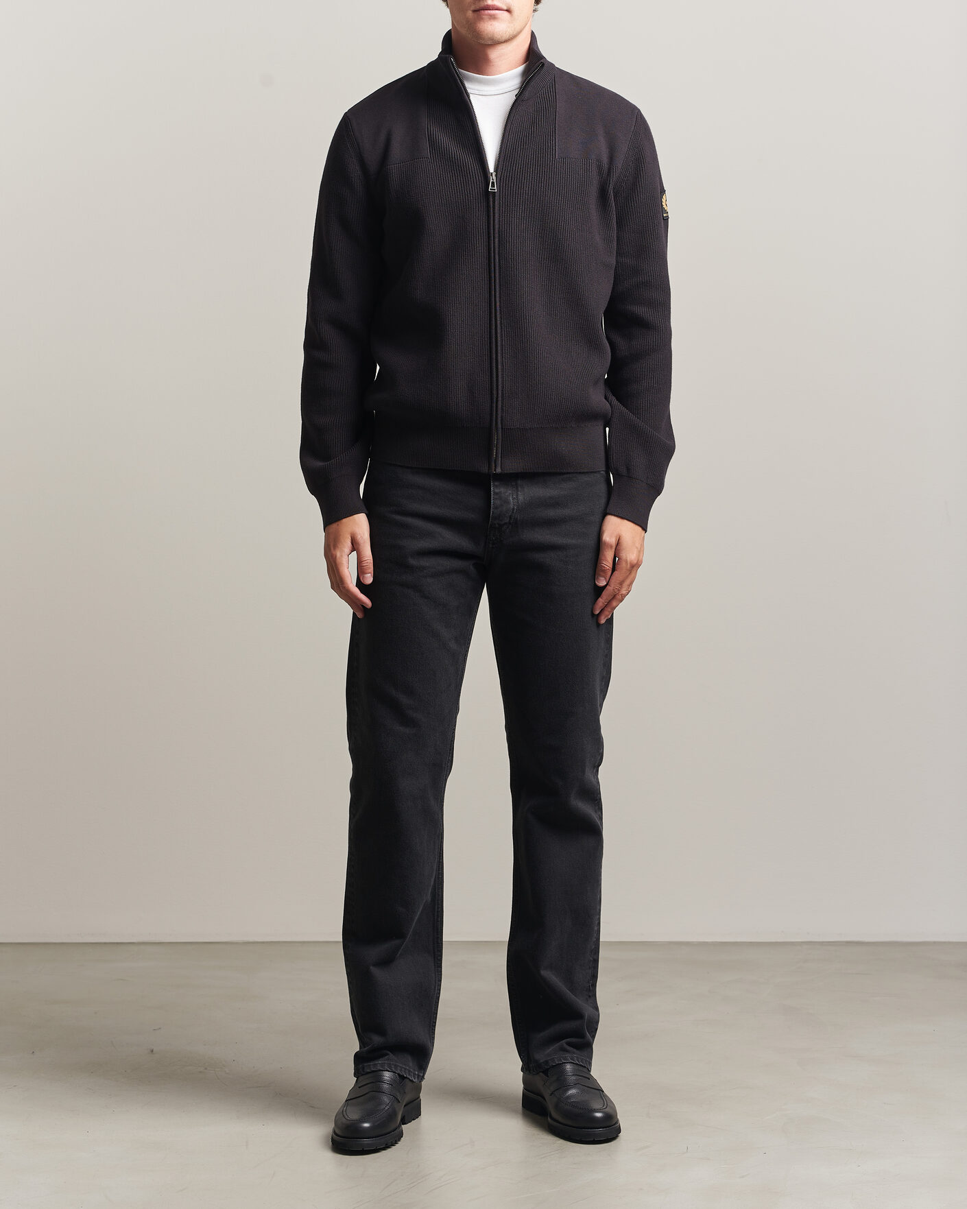 Herre | Trøjer | Belstaff | Commander Knitted Full Zip Black
