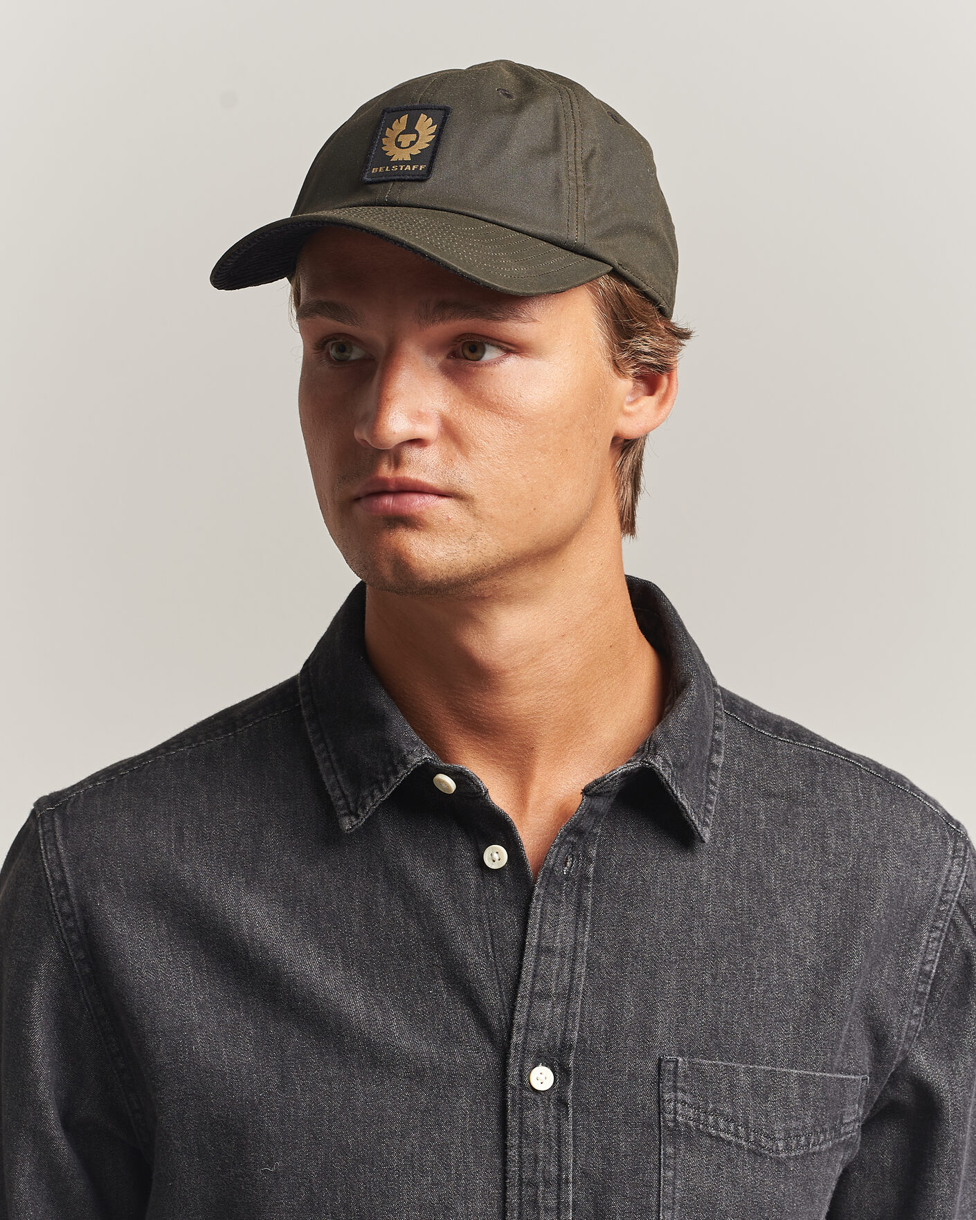 Herre | Hatte & kasketter | Belstaff | Phoenix Wax Logo Cap Faded Olive