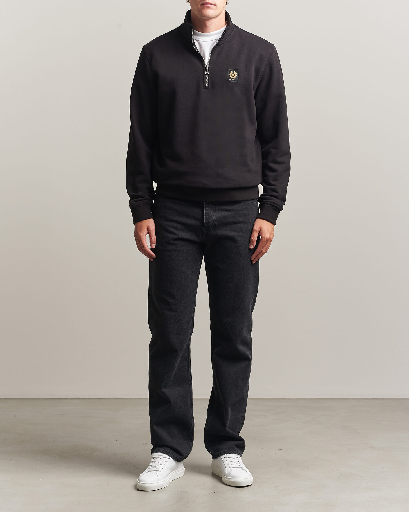 Herre | Trøjer | Belstaff | Signature Half Zip Sweatshirt Black