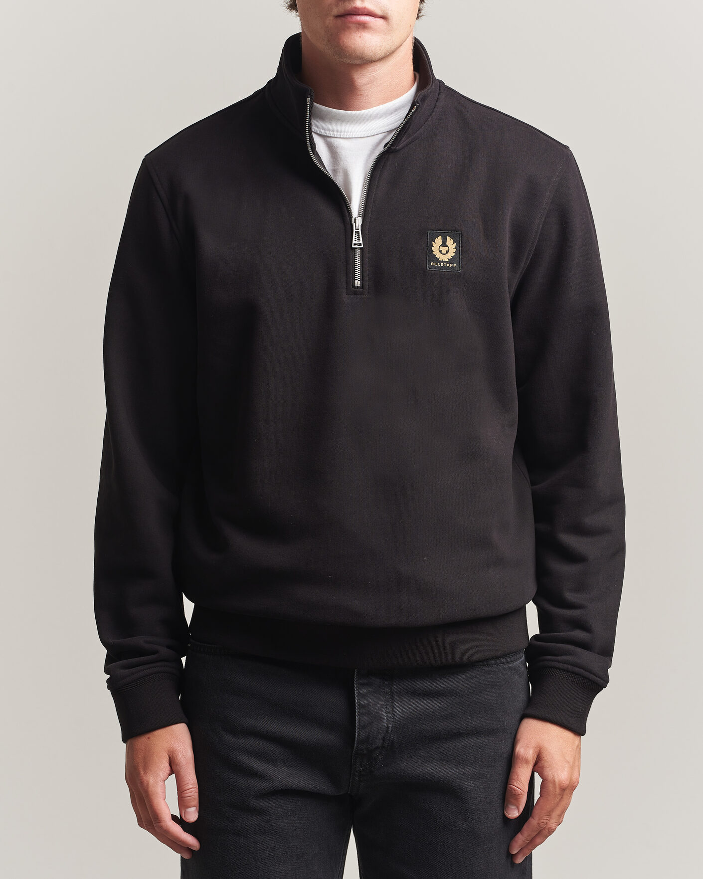 Herre | Trøjer | Belstaff | Signature Half Zip Sweatshirt Black