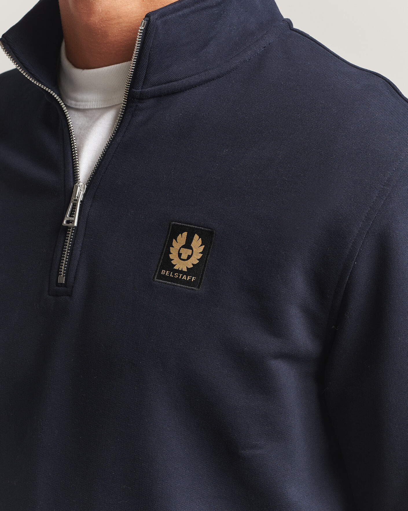 Herre | Trøjer | Belstaff | Signature Half Zip Sweatshirt Dark Ink