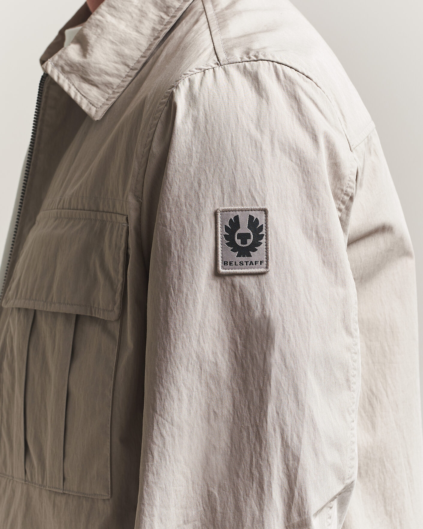 Herre | Skjorter | Belstaff | Cargo Overshirt Concrete