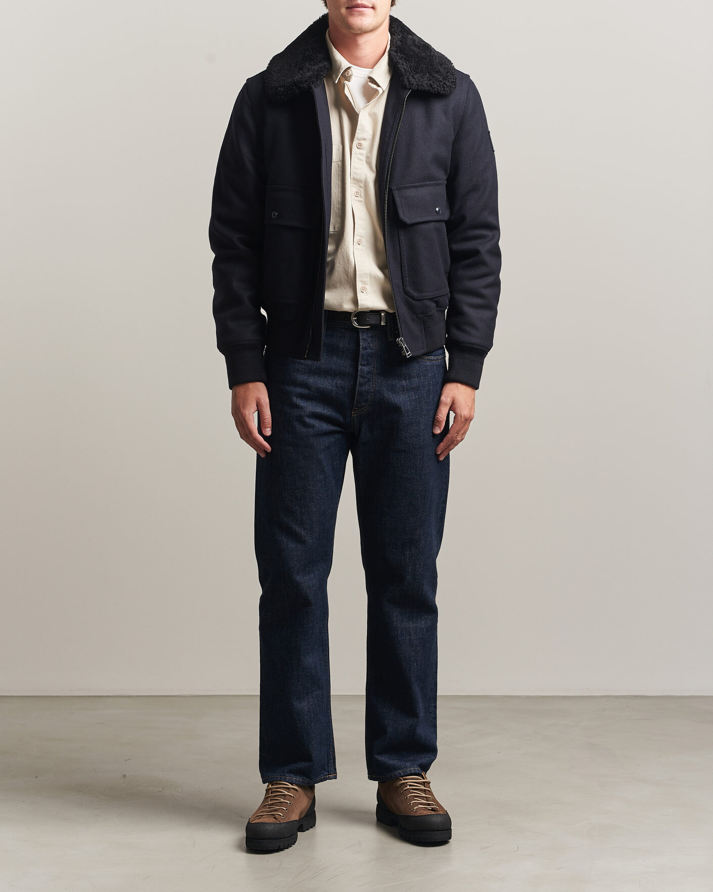 Herre | Jakker | Belstaff | Welder Wool Bomber Jacket Dark Ink